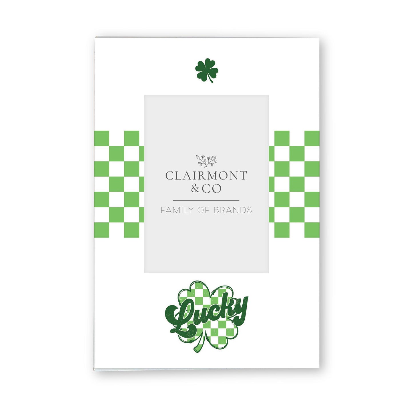 Mini Frame-St. Patrick's Day Lucky Checker Shamrock -0