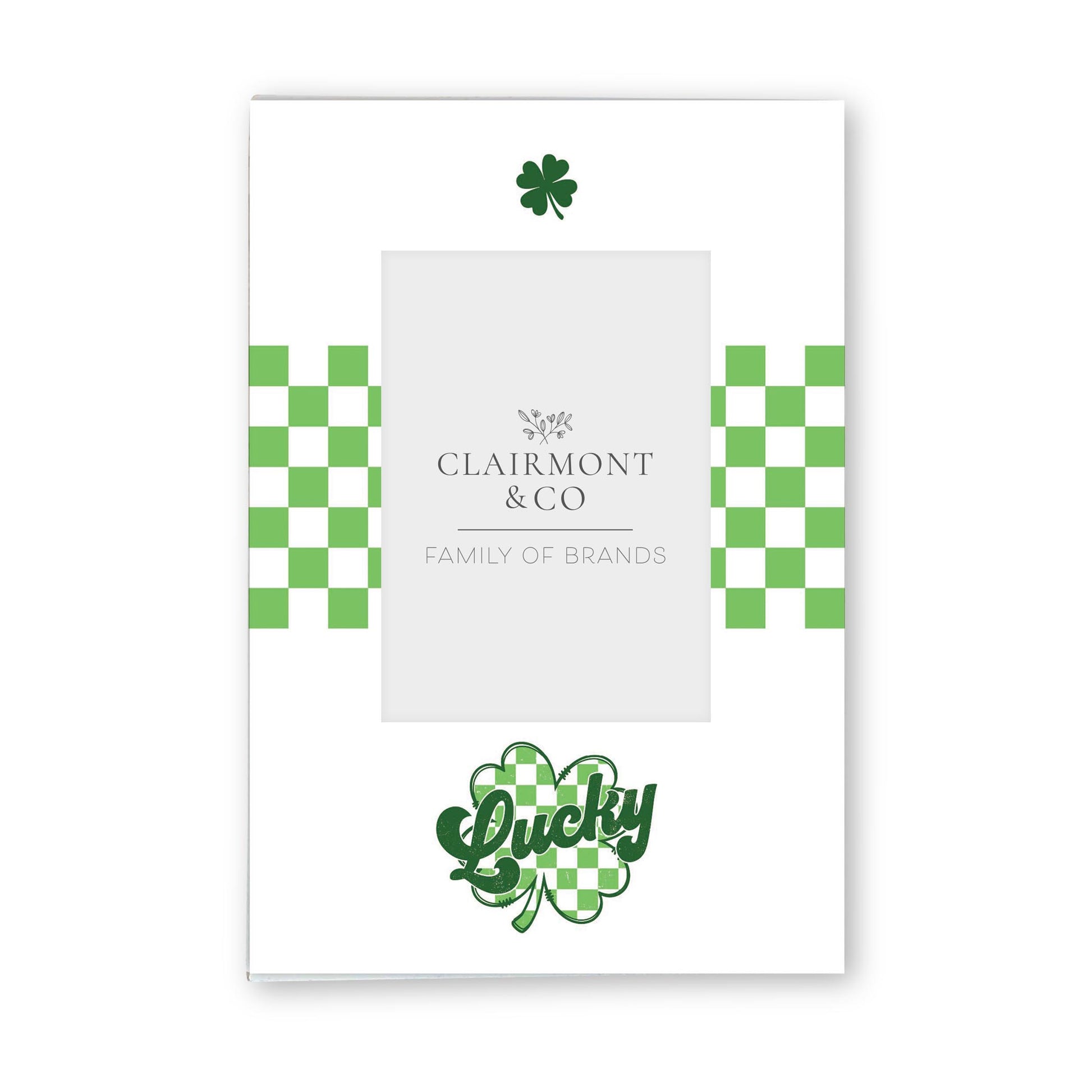 Mini Frame-St. Patrick's Day Lucky Checker Shamrock -0