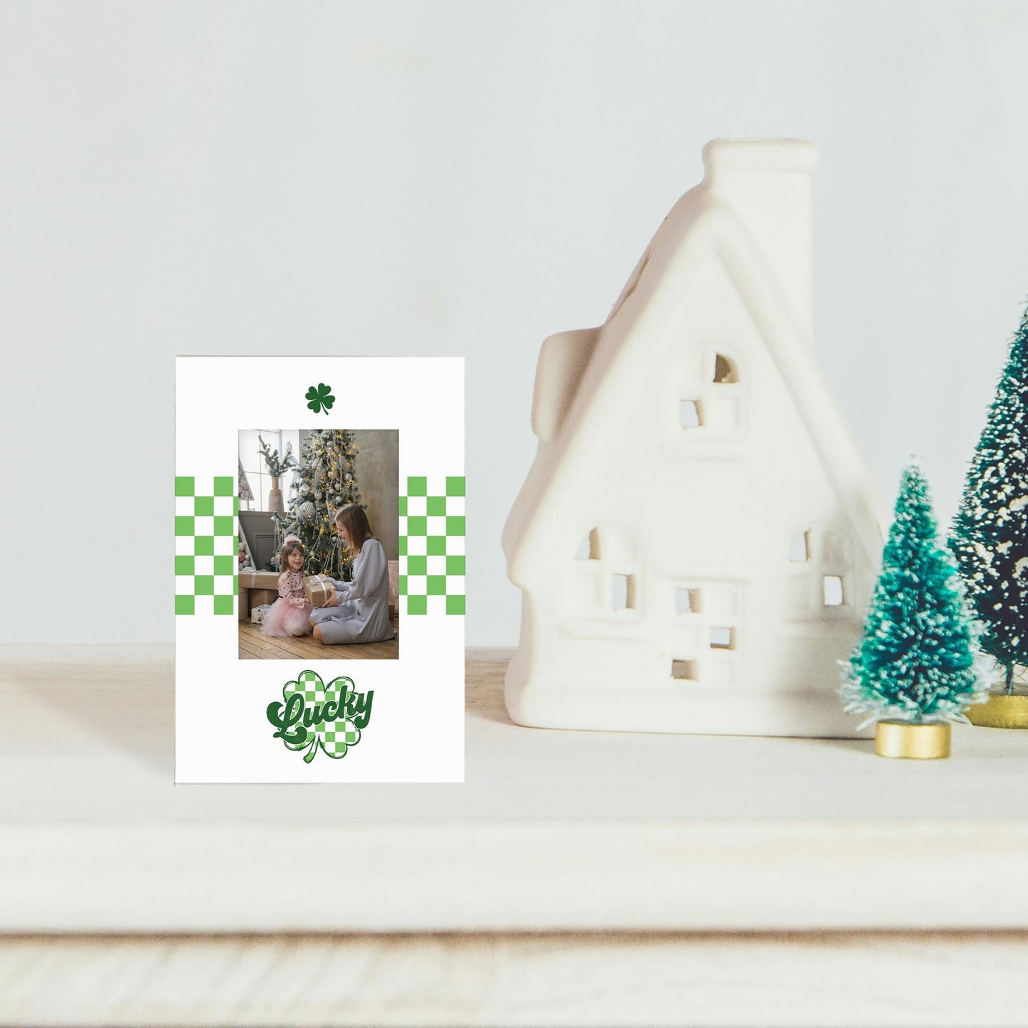Mini Frame-St. Patrick's Day Lucky Checker Shamrock -2