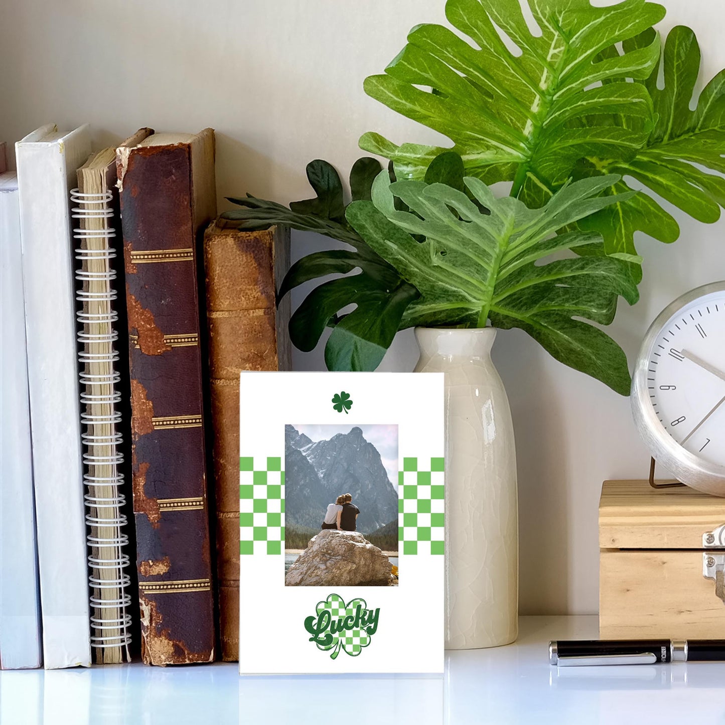 Mini Frame-St. Patrick's Day Lucky Checker Shamrock -3