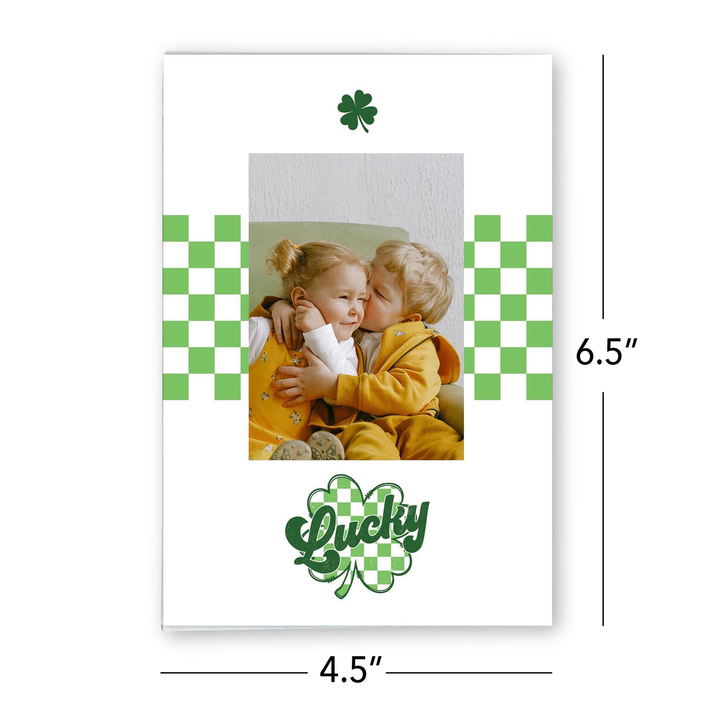 Mini Frame-St. Patrick's Day Lucky Checker Shamrock -5