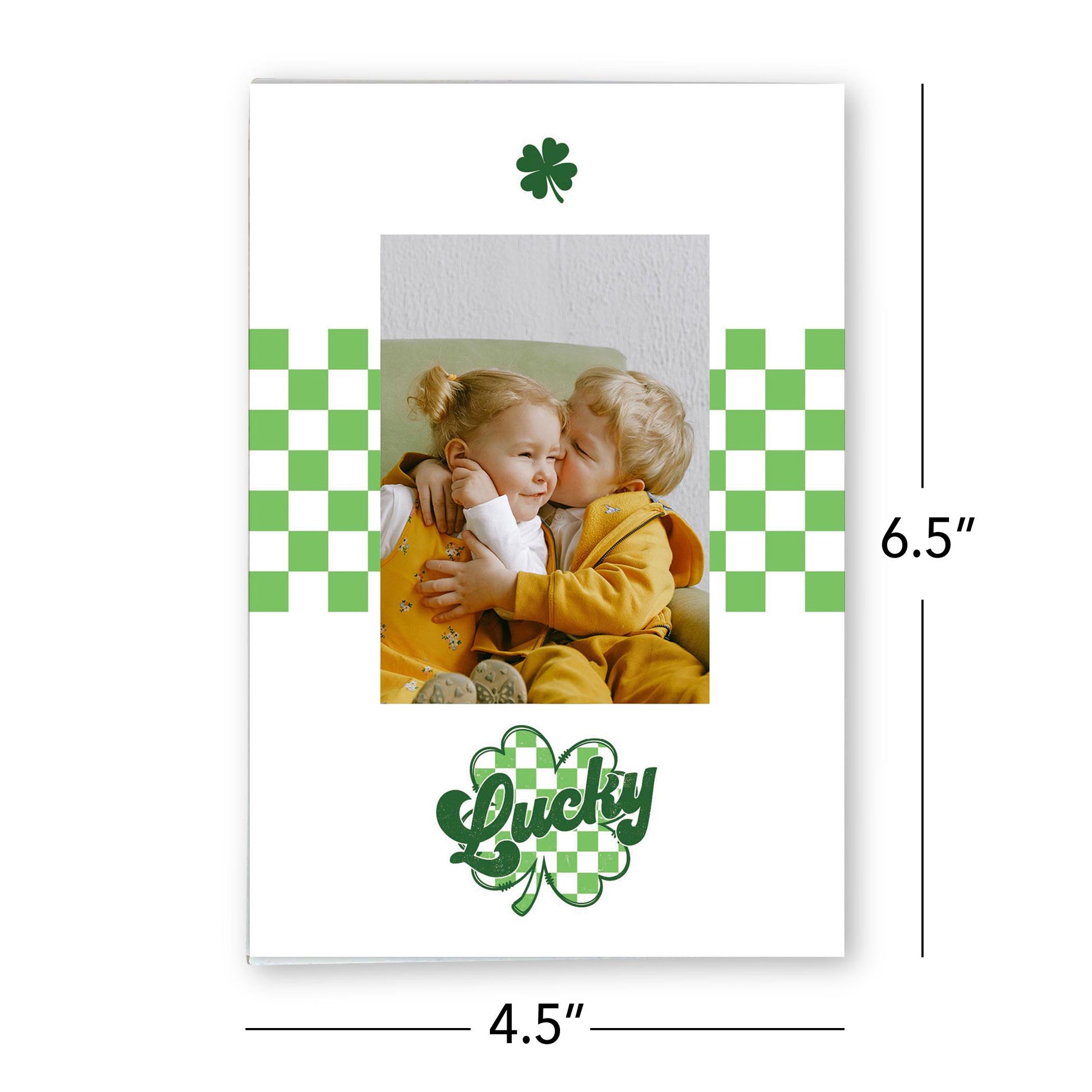 Mini Frame-St. Patrick's Day Lucky Checker Shamrock -5