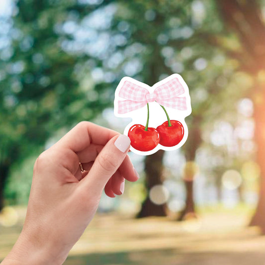 Vinyl Magnet-Cherry Bow