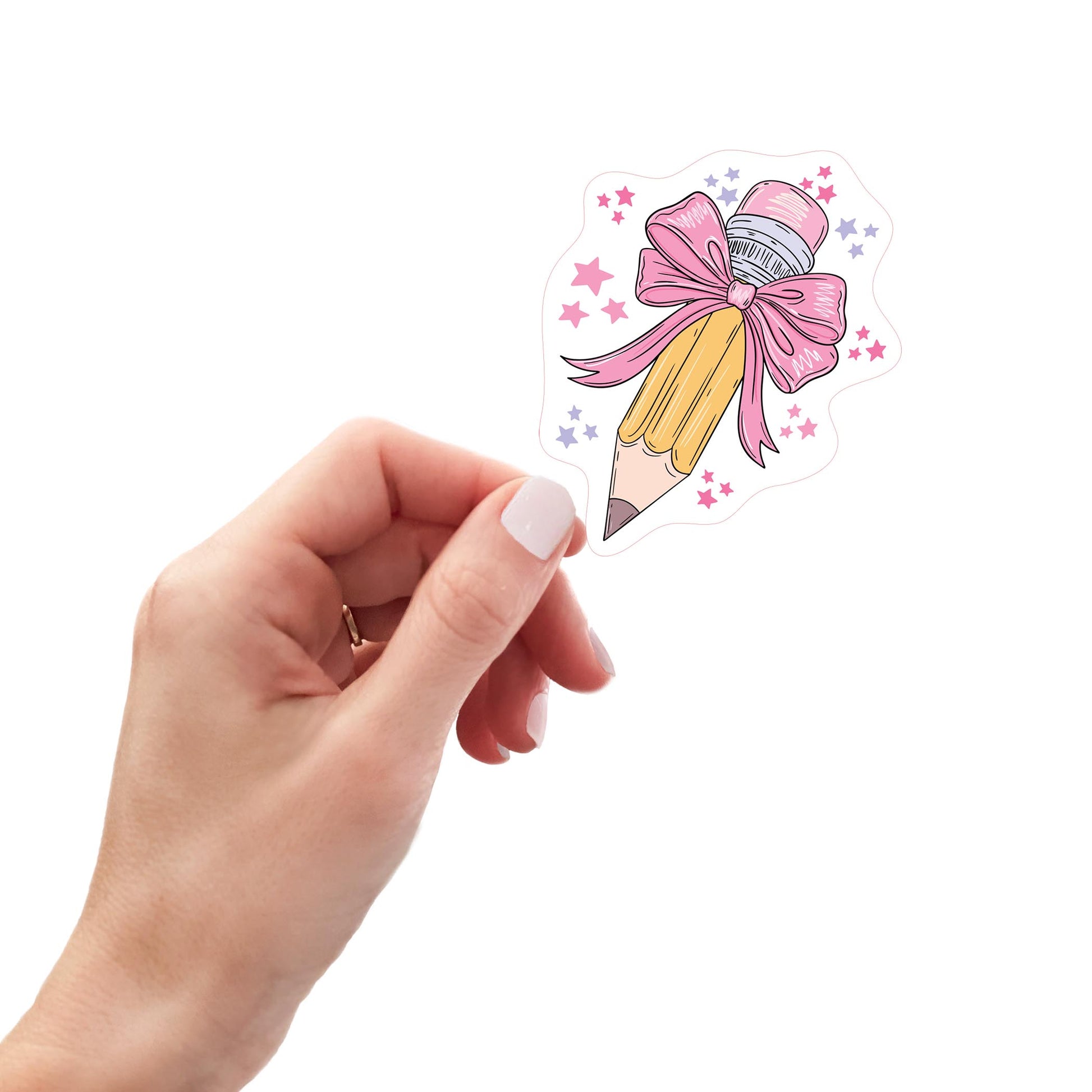 Vinyl Magnet-Classroom Coquette Pencil Bow -0