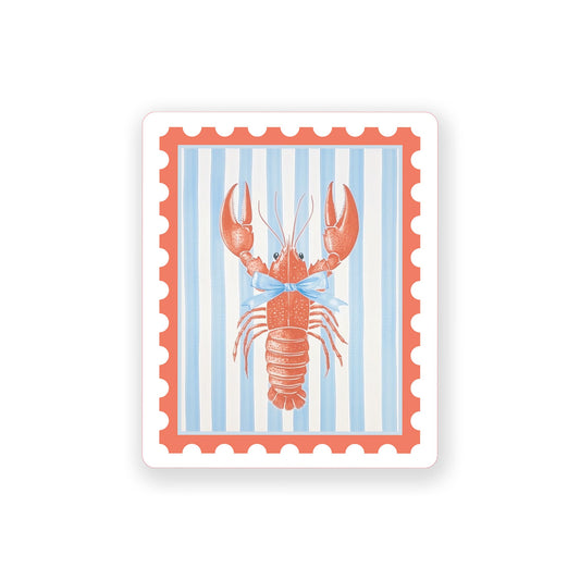 Vinyl Magnet-New England Tides Lobster Stamp -0