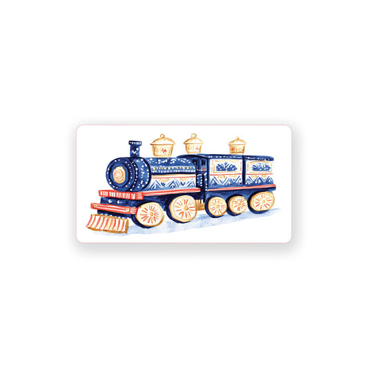 Vinyl Magnet-Blue Noel - A Grand Millennial Christmas Train -0