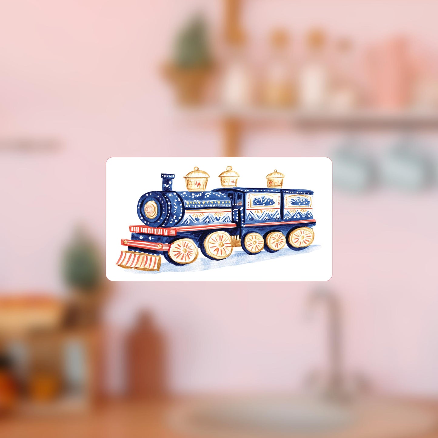 Vinyl Magnet-Blue Noel - A Grand Millennial Christmas Train -4