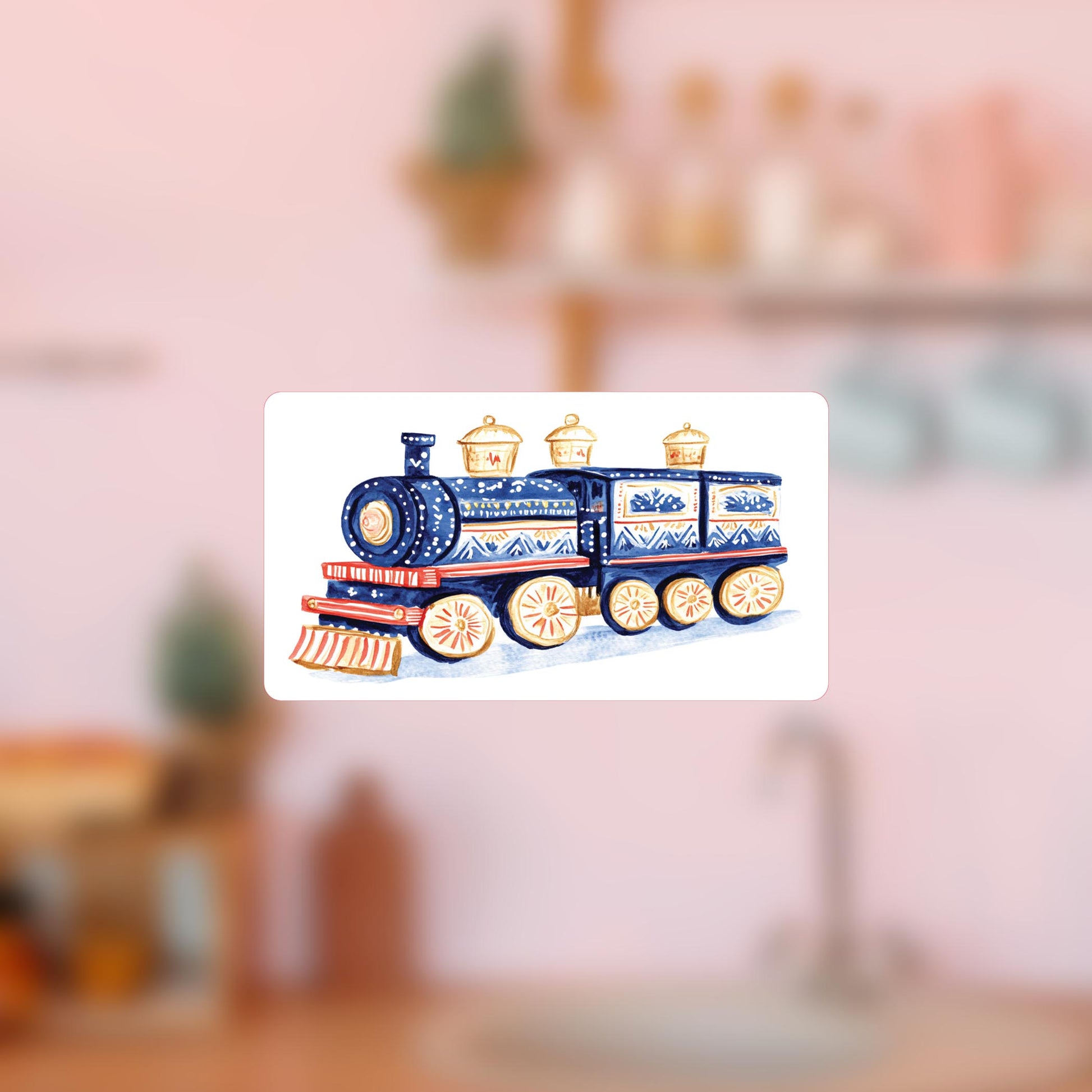 Vinyl Magnet-Blue Noel - A Grand Millennial Christmas Train -4