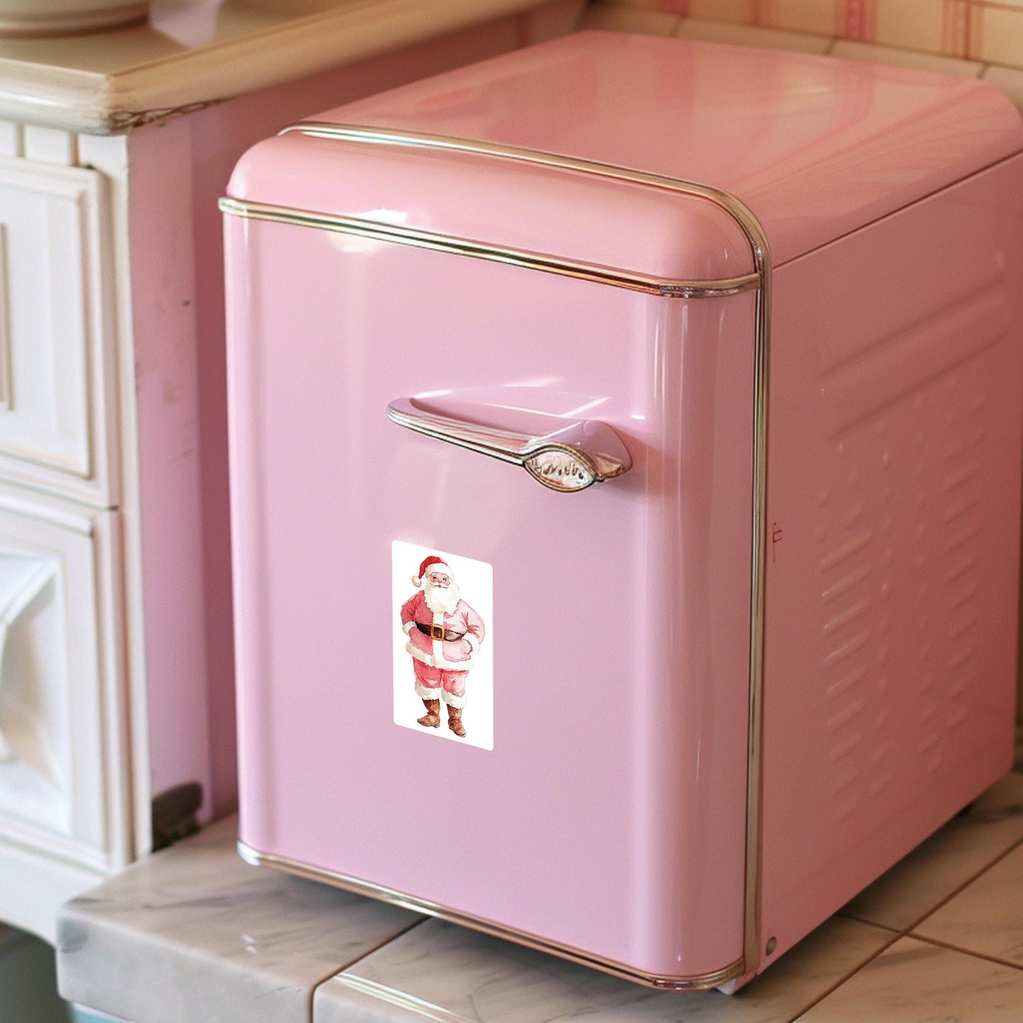 Vinyl Magnet-Blush & Baubles - A Grand Millennial Christmas Santa -2