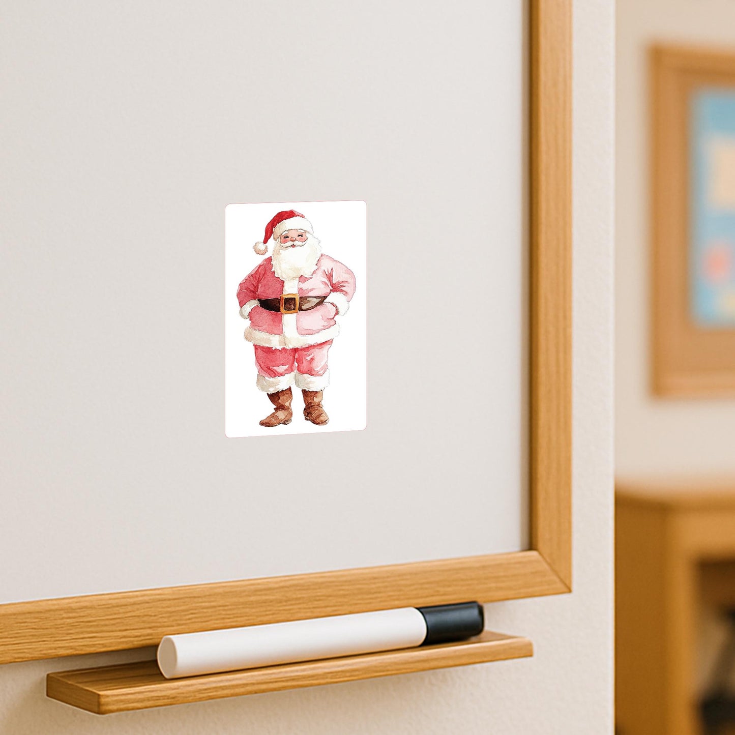 Vinyl Magnet-Blush & Baubles - A Grand Millennial Christmas Santa -3