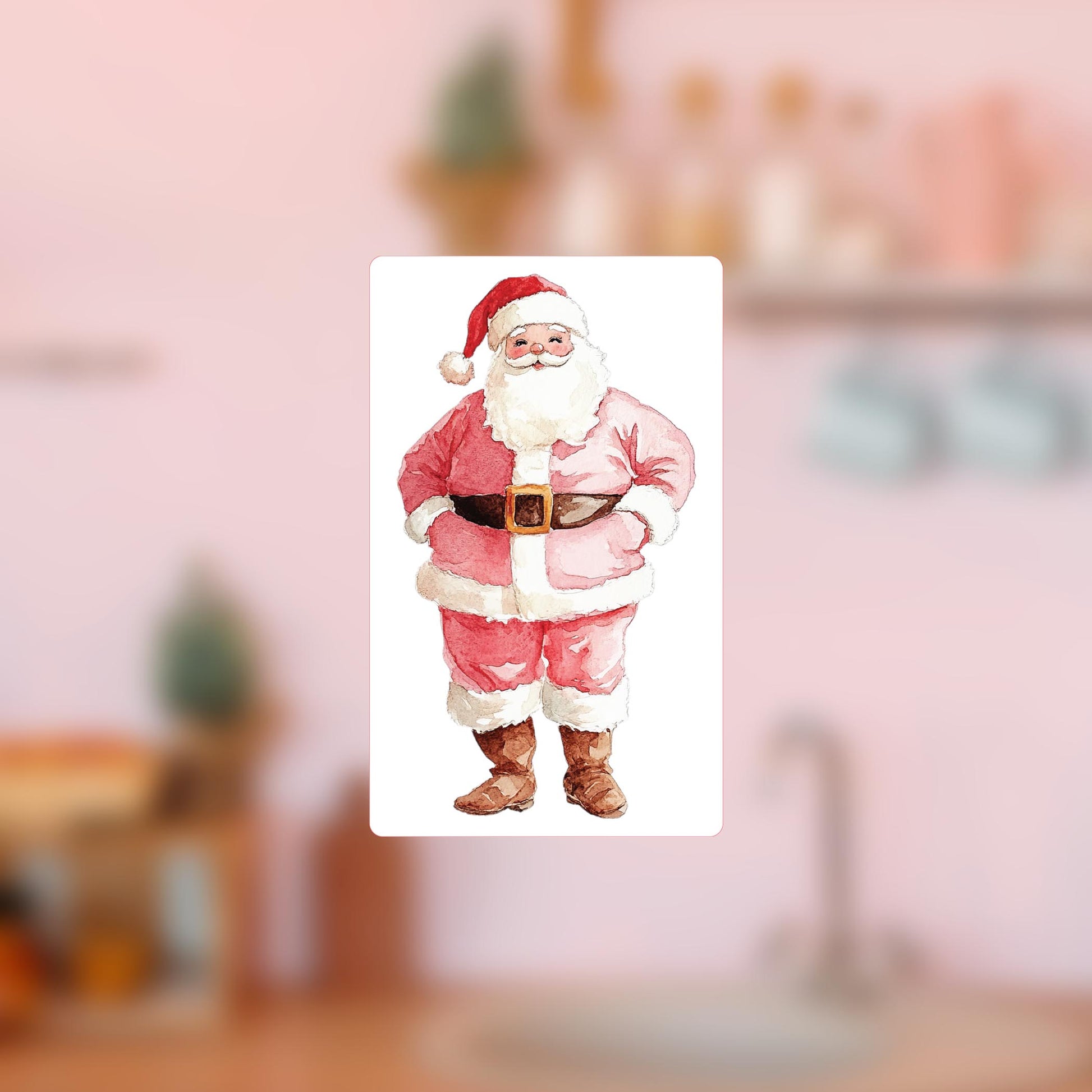 Vinyl Magnet-Blush & Baubles - A Grand Millennial Christmas Santa -4