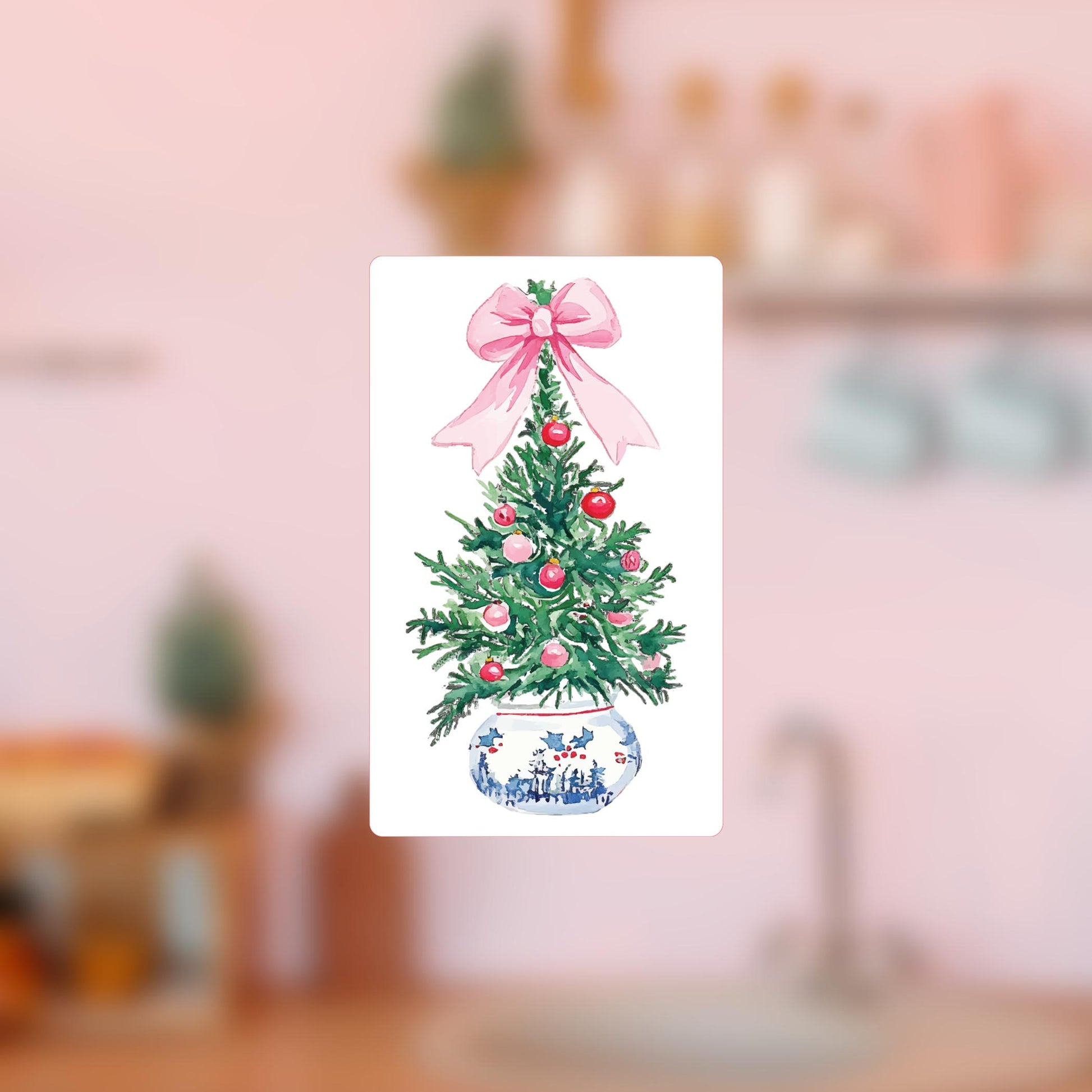 Vinyl Magnet-Blush & Baubles - A Grand Millennial Christmas Tree -4
