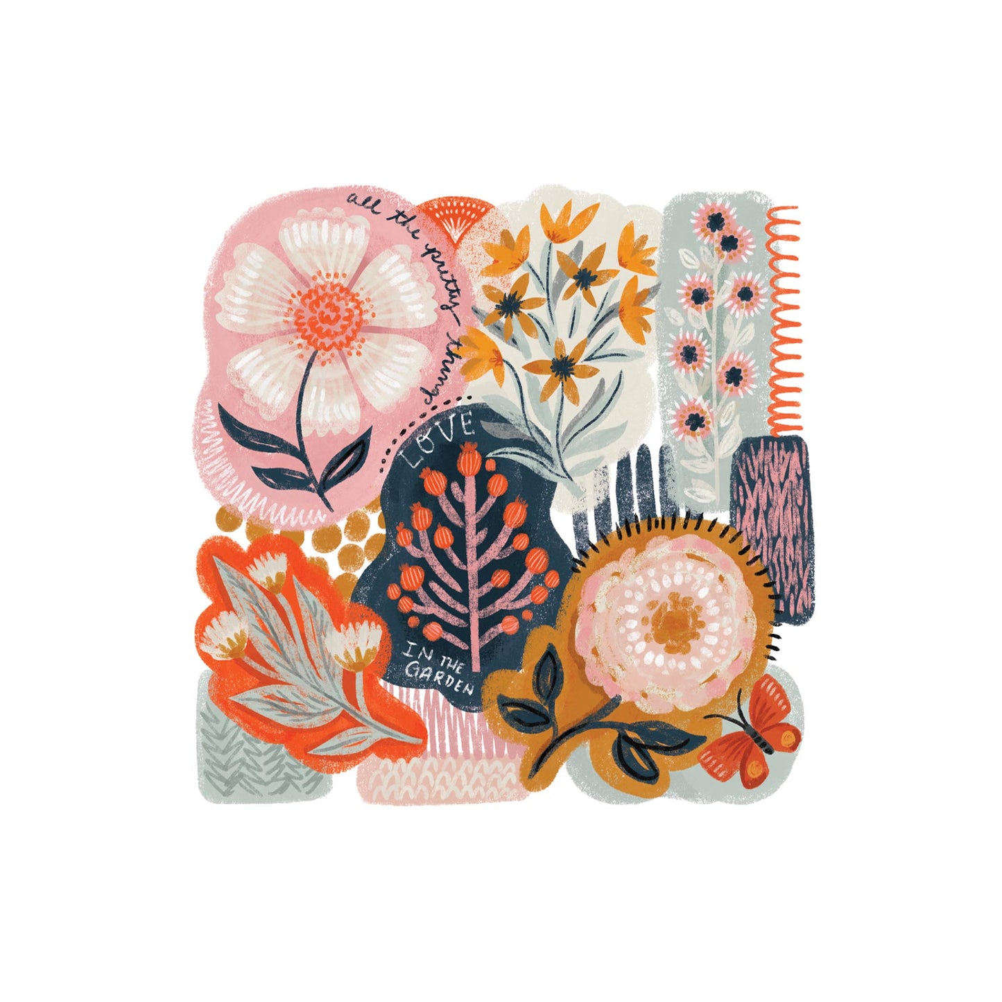 Vinyl Magnet-Pretty Things Abstract Florals