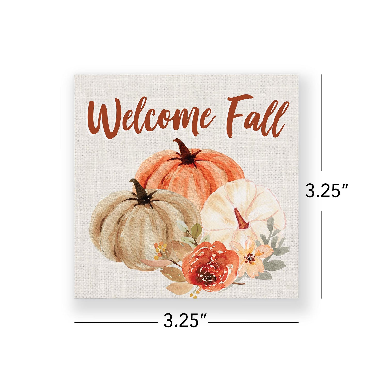 Mini Print-Welcome Fall Floral Pumpkin