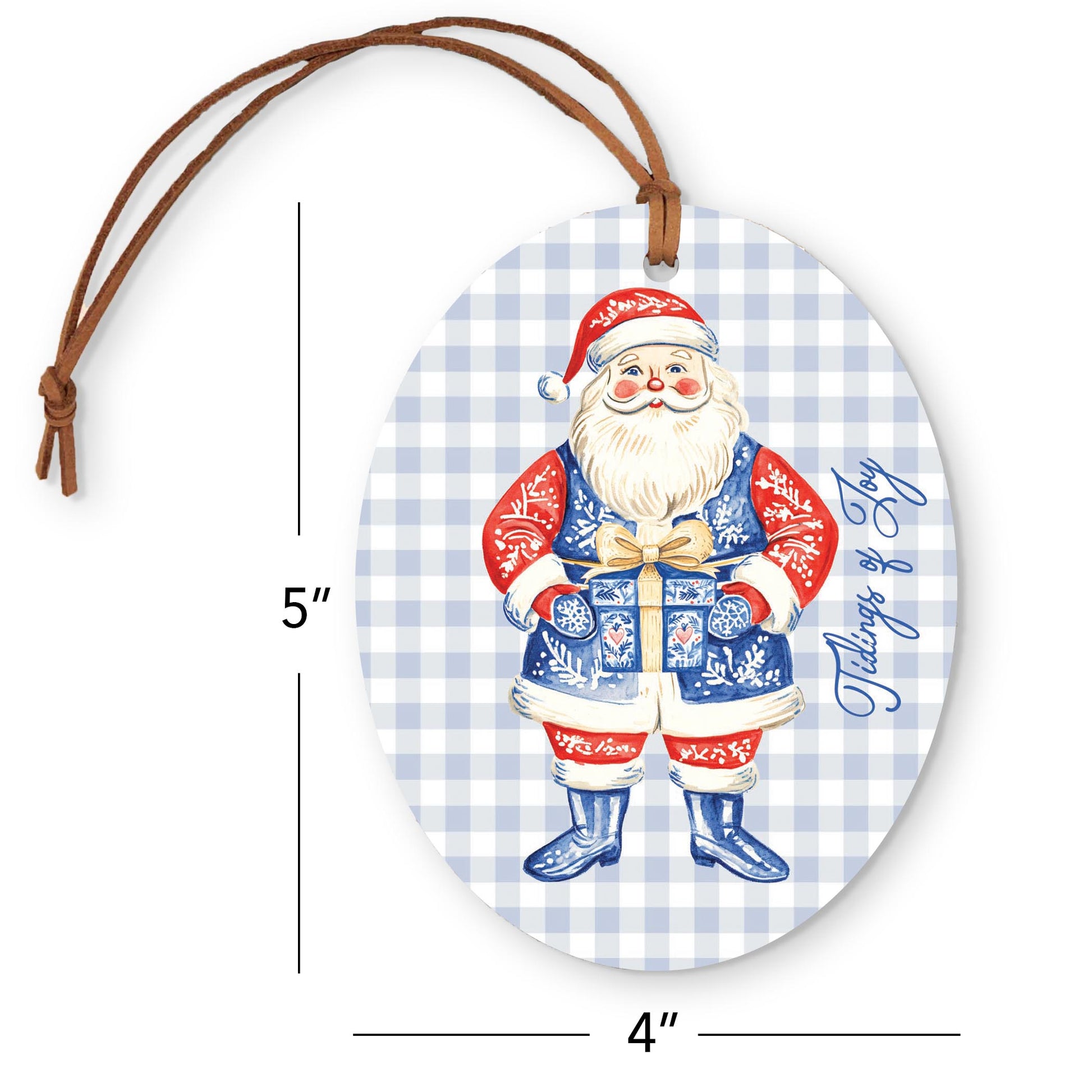 Oval Ornament-Blue Noel - A Grand Millennial Christmas -5