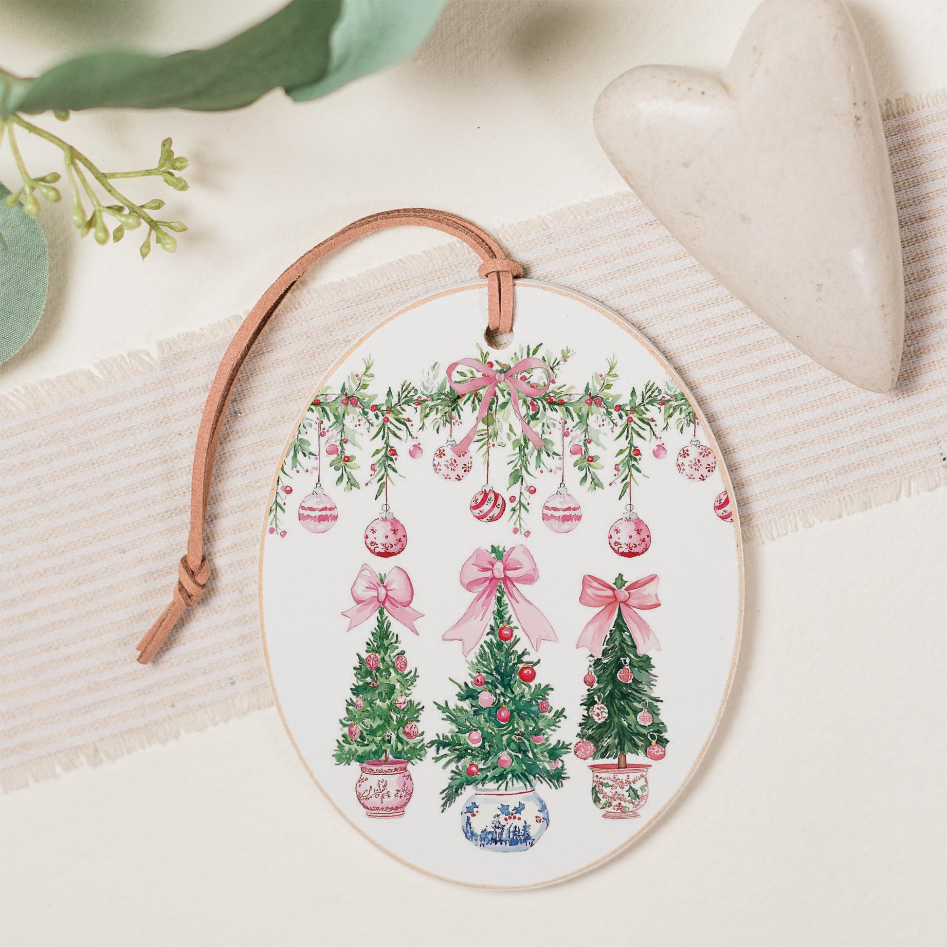 Oval Ornament-Blush & Baubles - A Grand Millennial Christmas -1