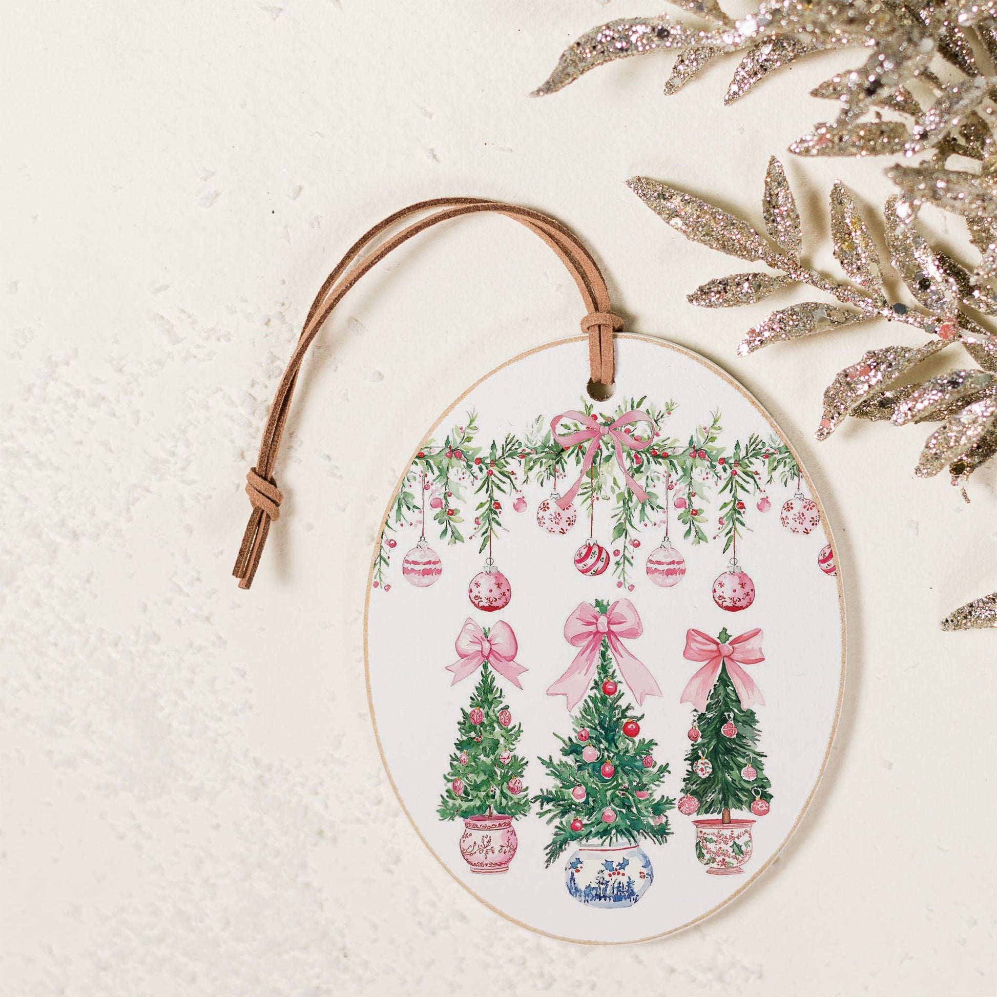 Oval Ornament-Blush & Baubles - A Grand Millennial Christmas -2