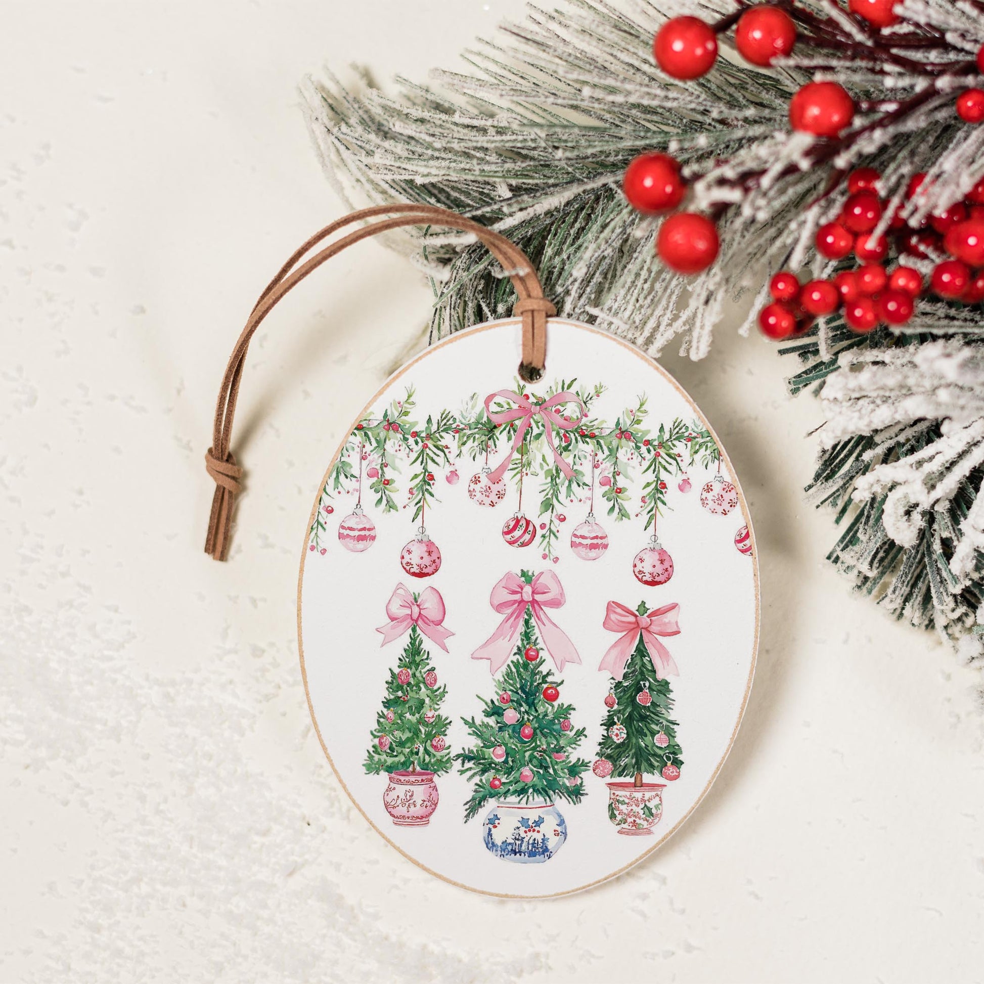 Oval Ornament-Blush & Baubles - A Grand Millennial Christmas -3