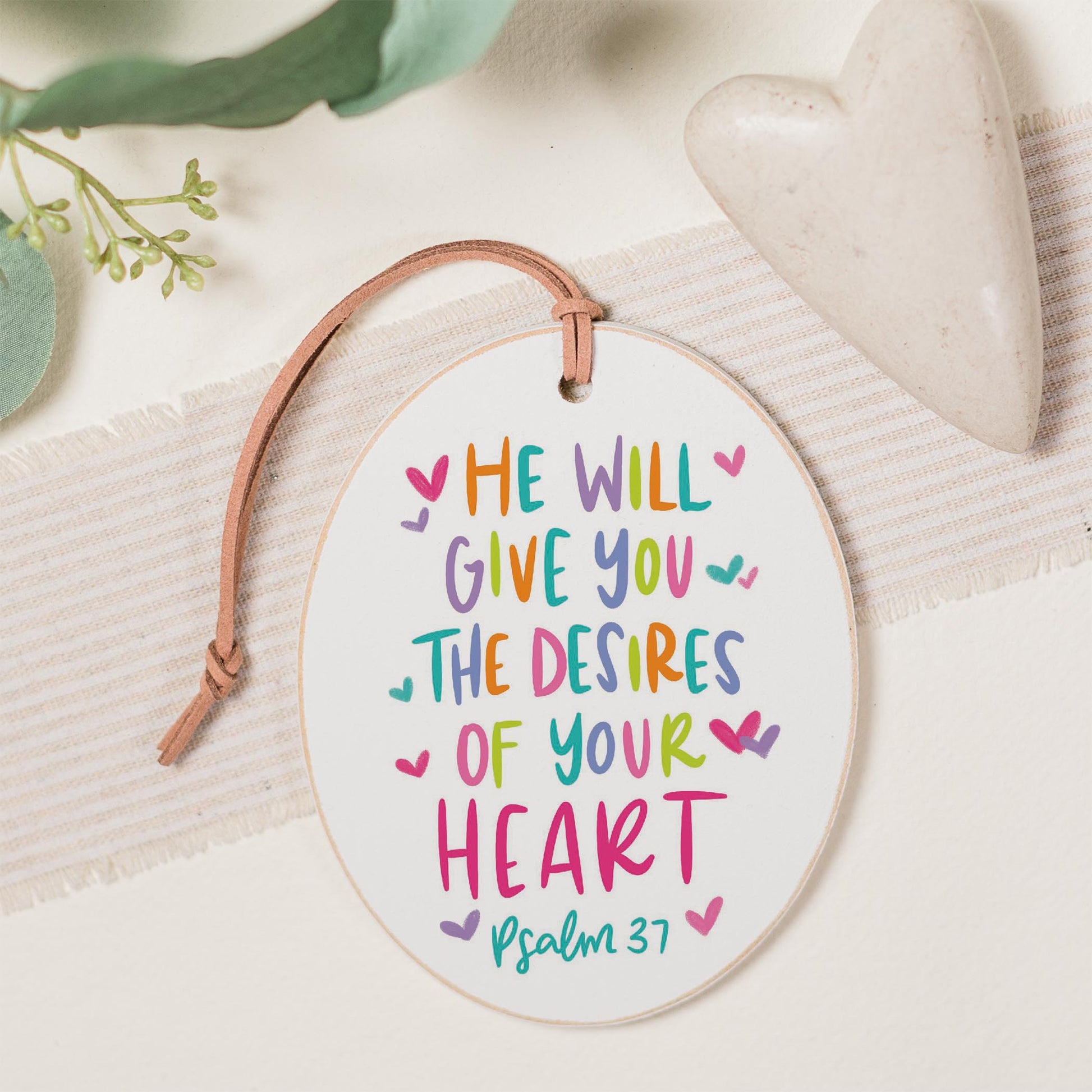 Oval Ornament-Psalm 37 The Desires of Your Heart -1