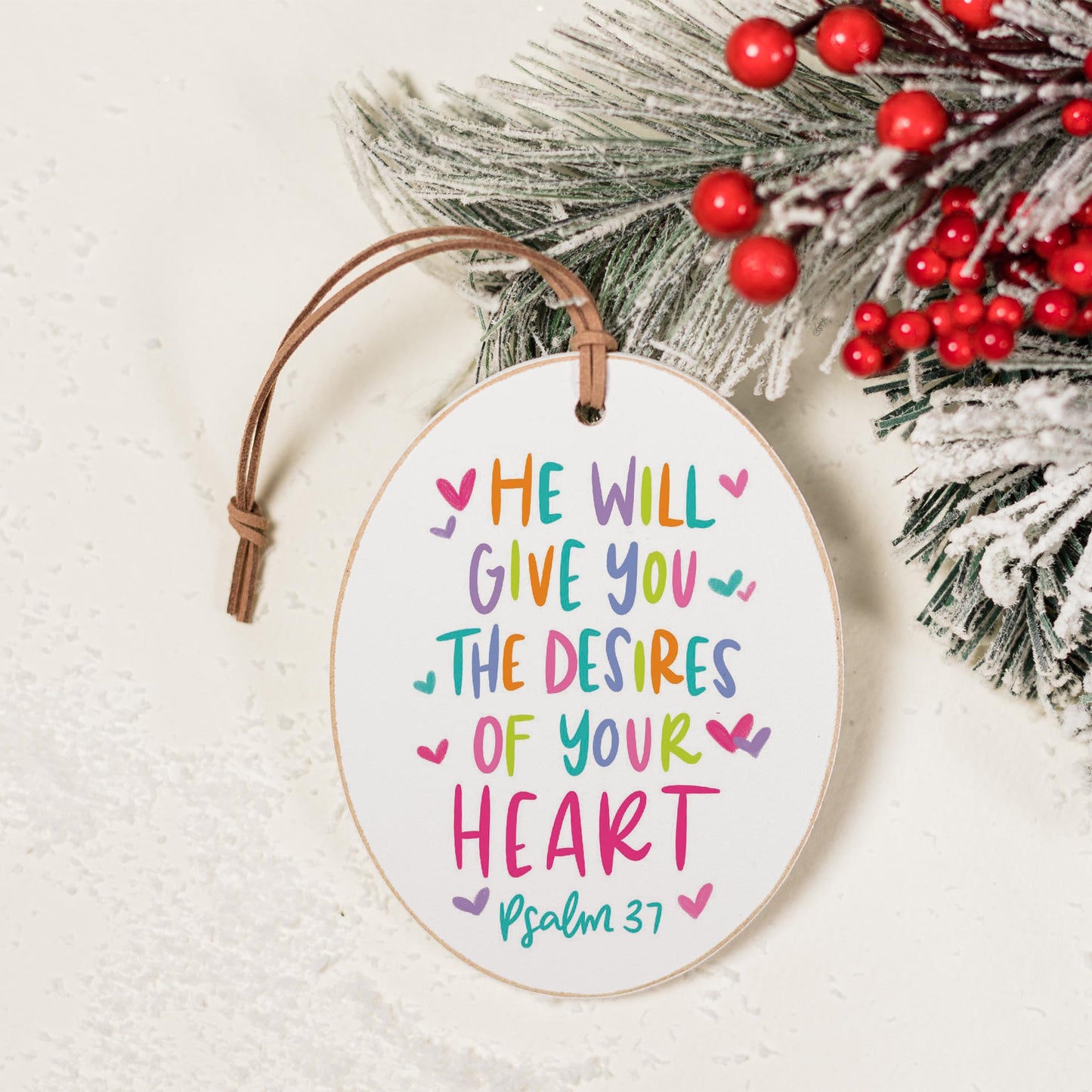 Oval Ornament-Psalm 37 The Desires of Your Heart -3