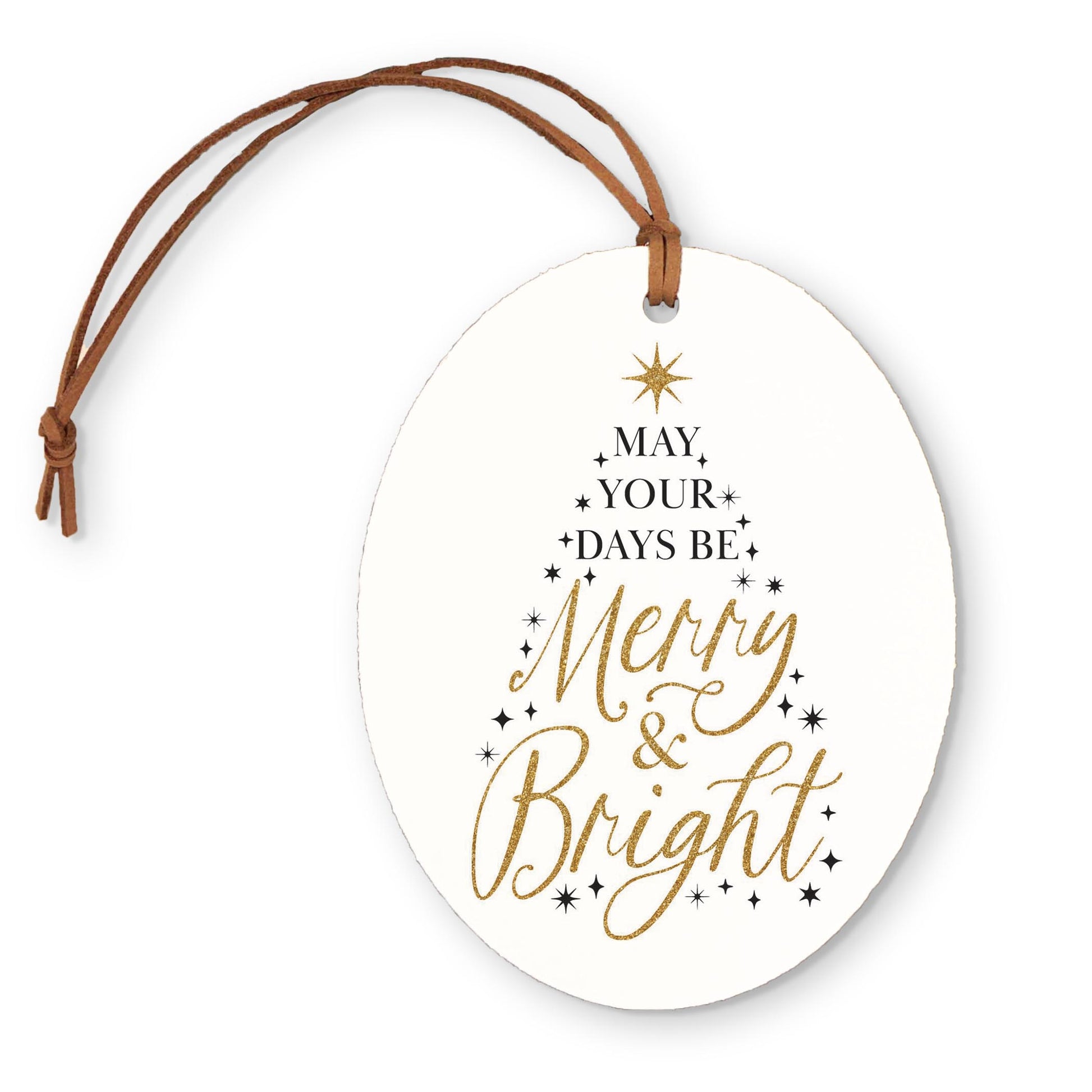 Oval Ornament-Noir Christmas Merry & Bright -0