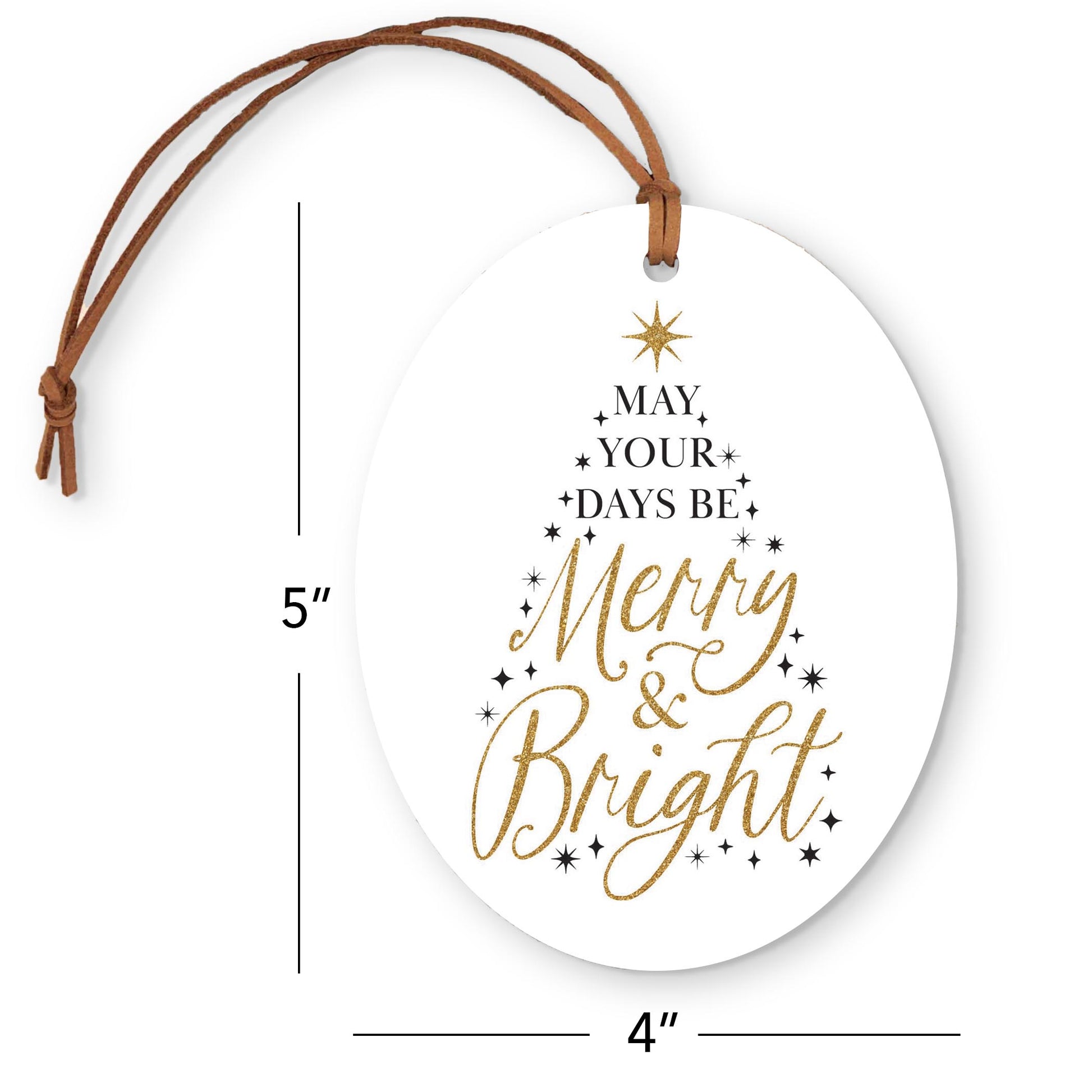 Oval Ornament-Noir Christmas Merry & Bright -5