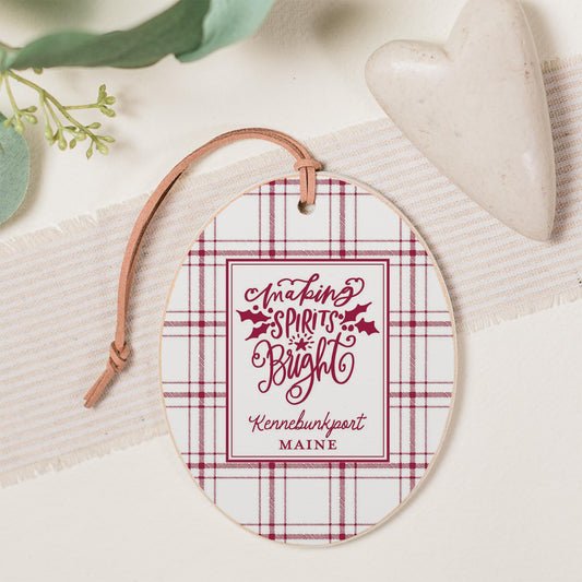 Oval Ornament-Love + Local Winterberry -0