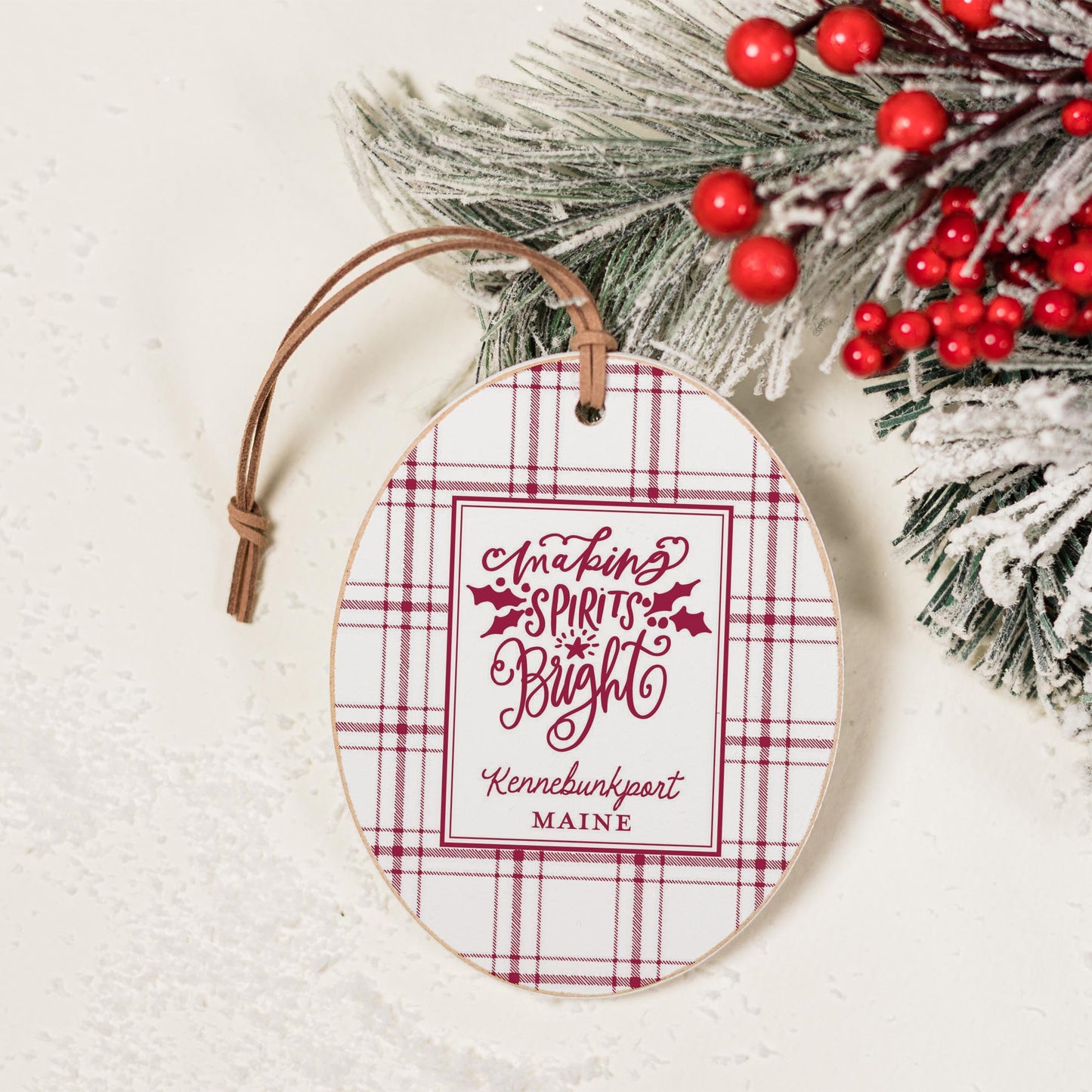 Oval Ornament-Love + Local Winterberry -1