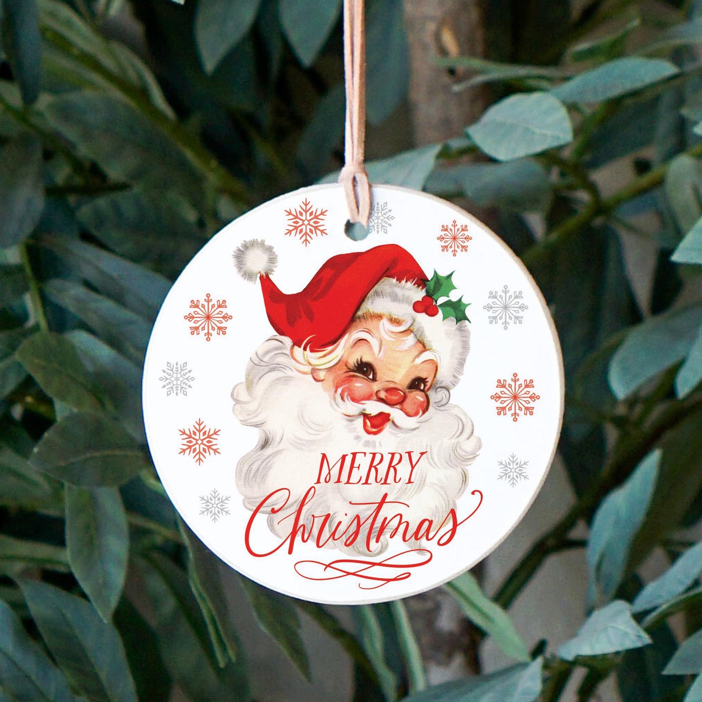 4" Round Ornament-Classic Santa