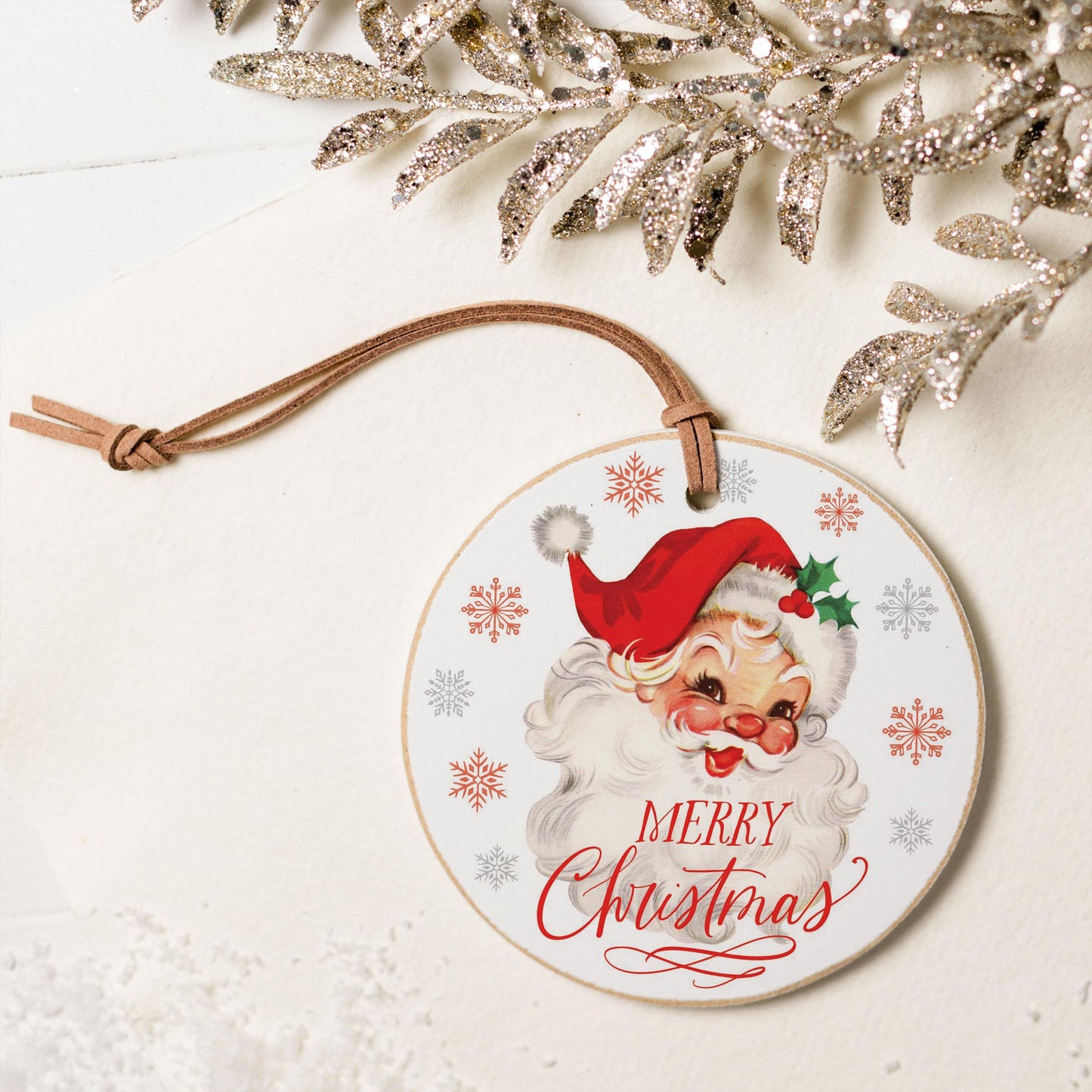 4" Round Ornament-Classic Santa