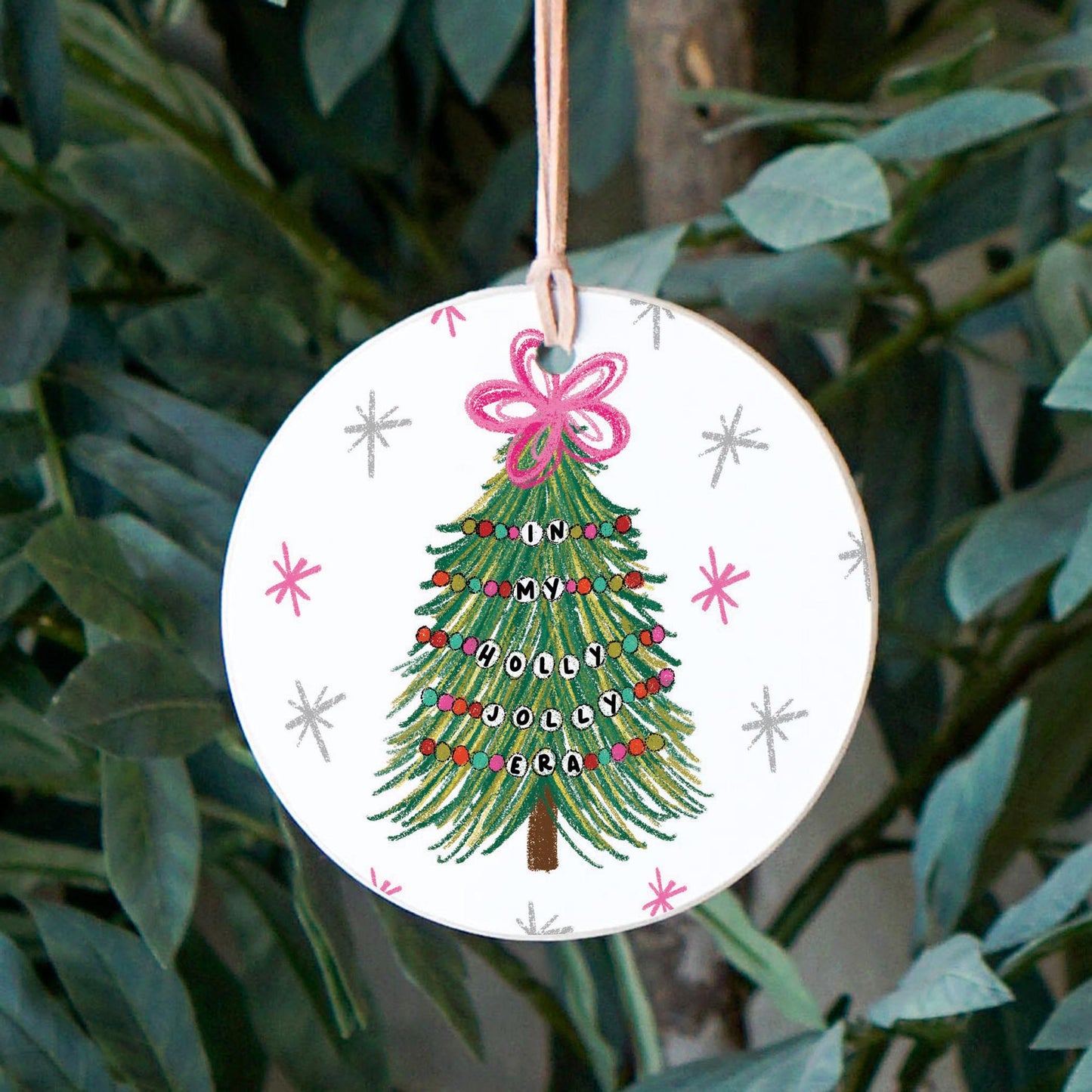 4" Round Ornament-In My Holly Jolly Era Tree