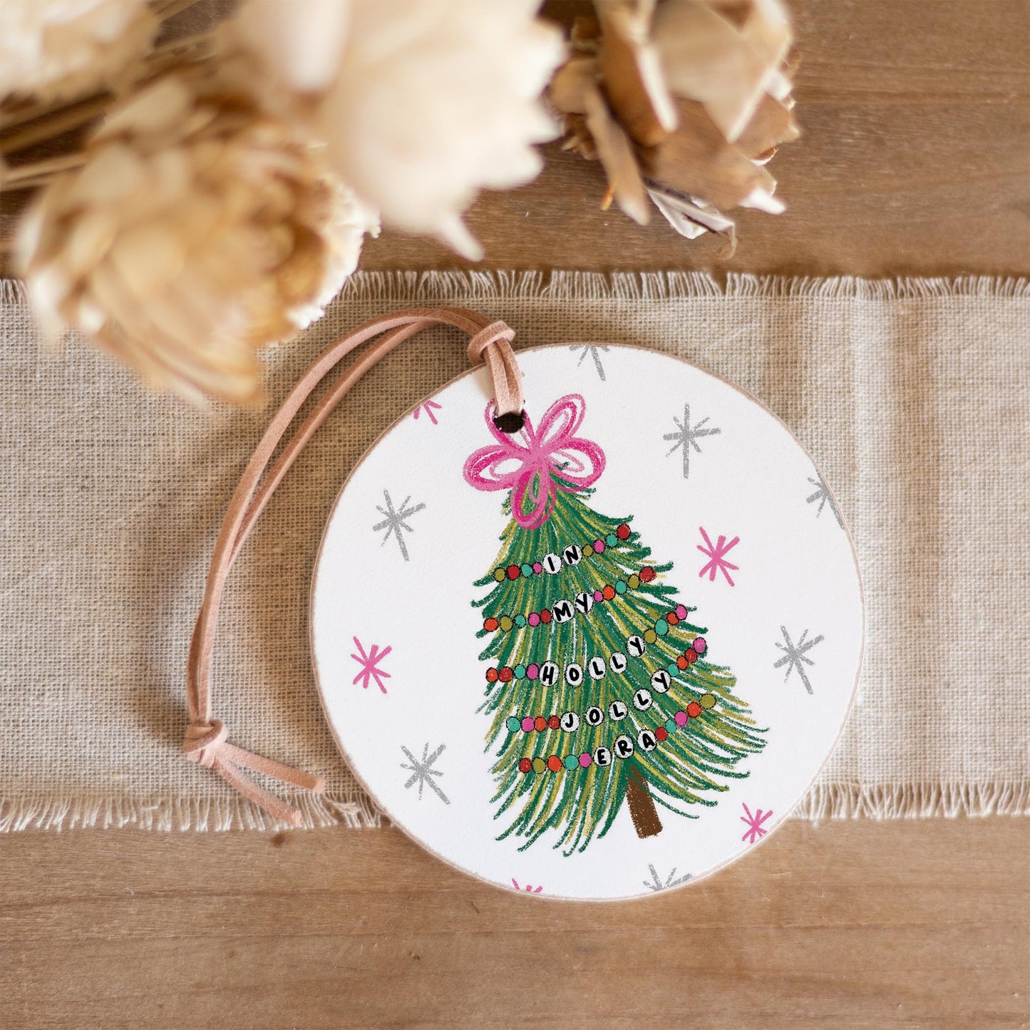 4" Round Ornament-In My Holly Jolly Era Tree