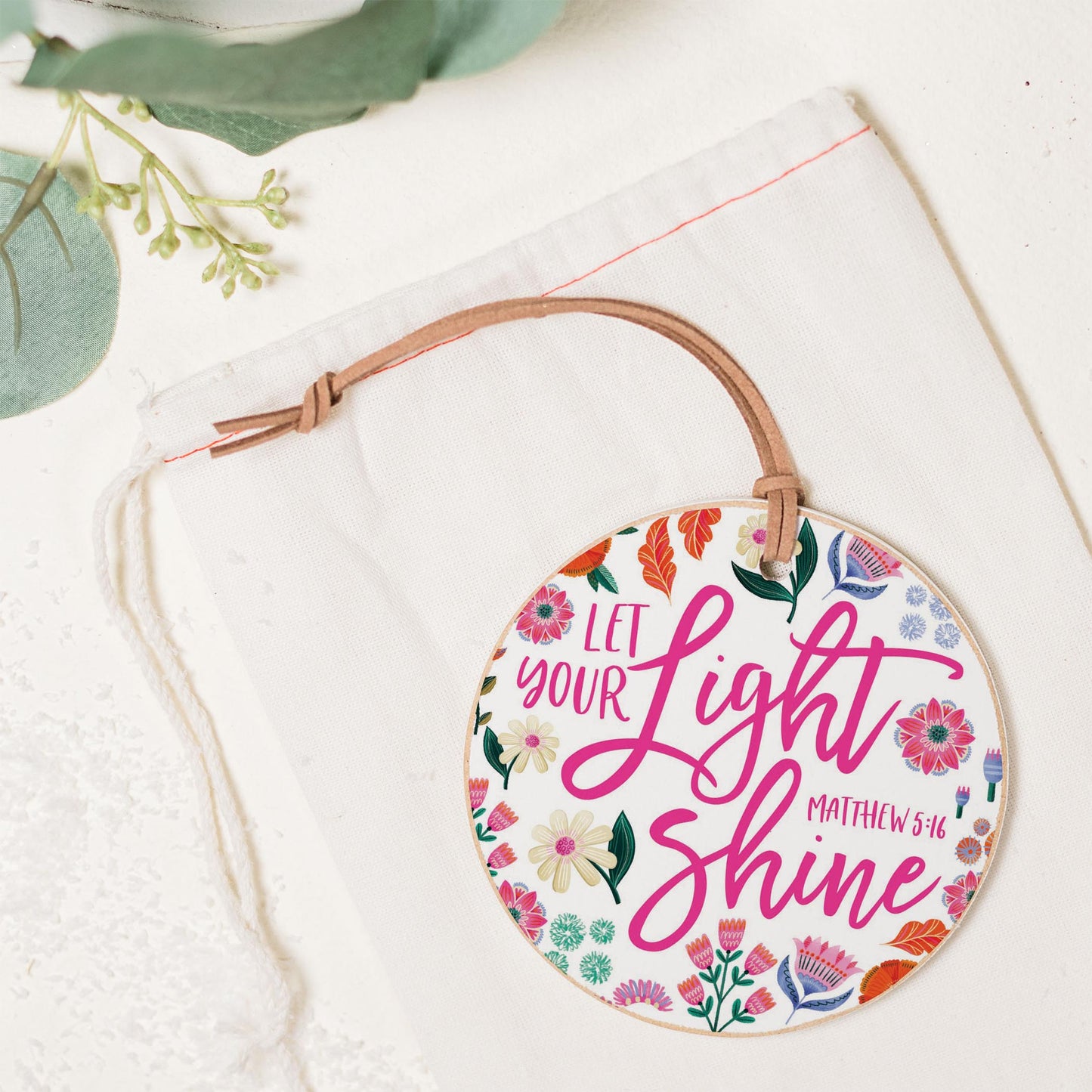 4" Round Ornament-Radiant Hope Let Your Light Shine -1