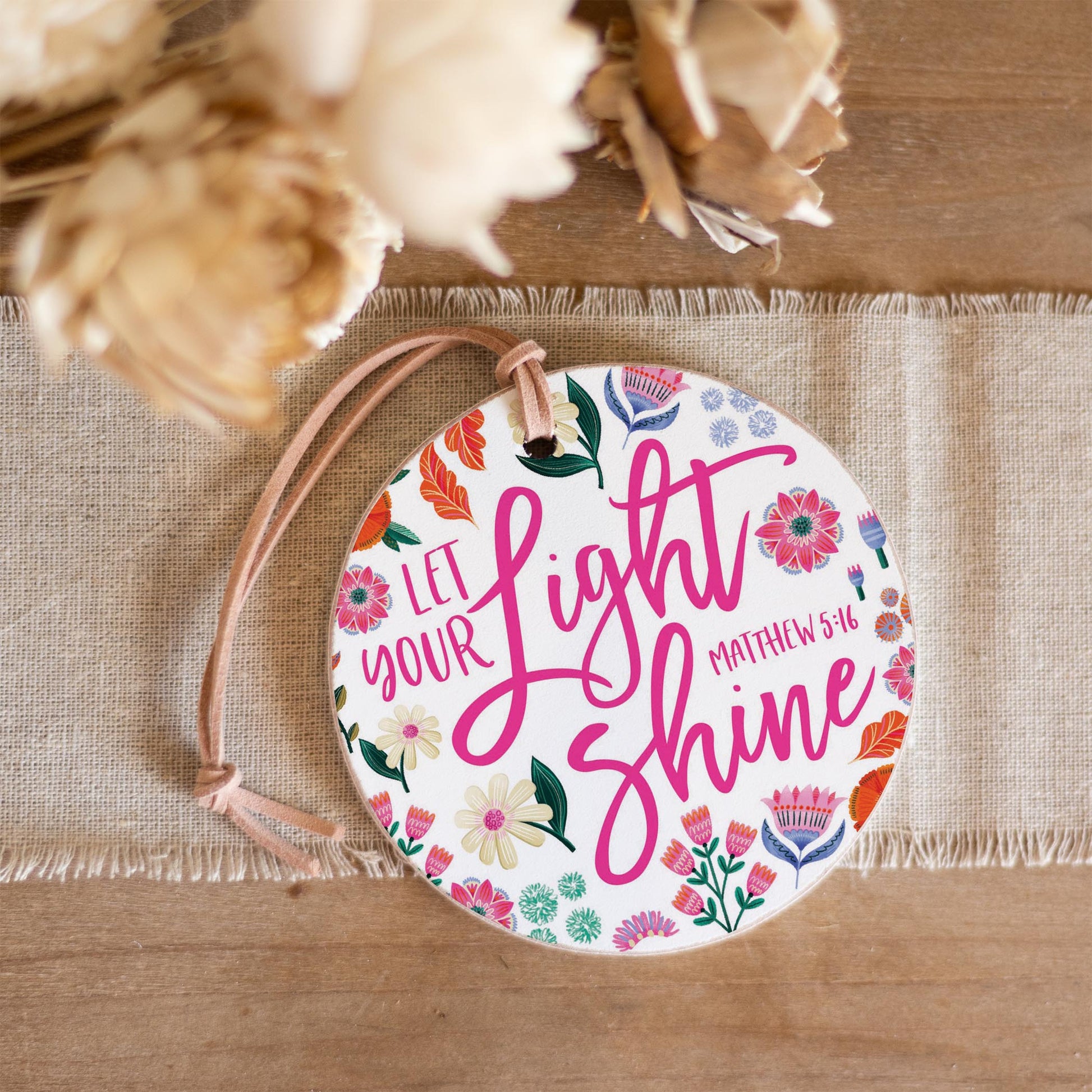 4" Round Ornament-Radiant Hope Let Your Light Shine -3