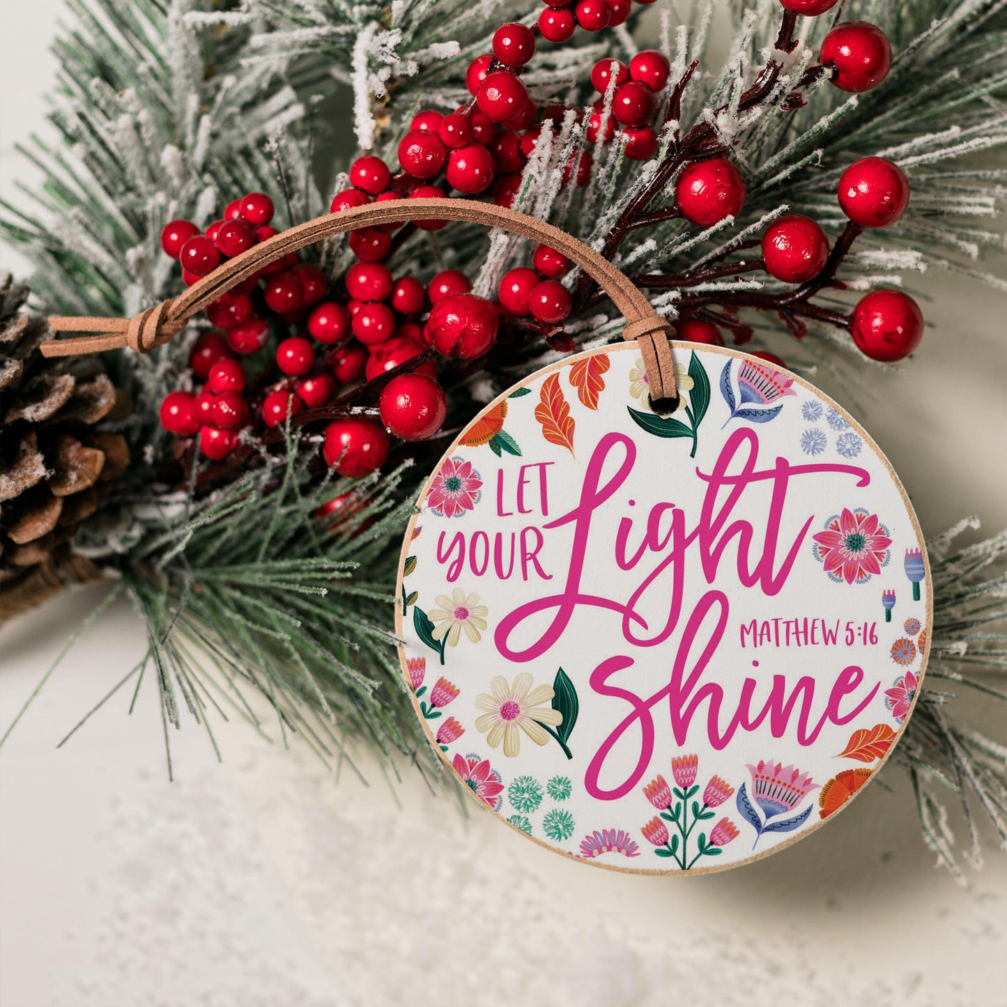4" Round Ornament-Radiant Hope Let Your Light Shine -4