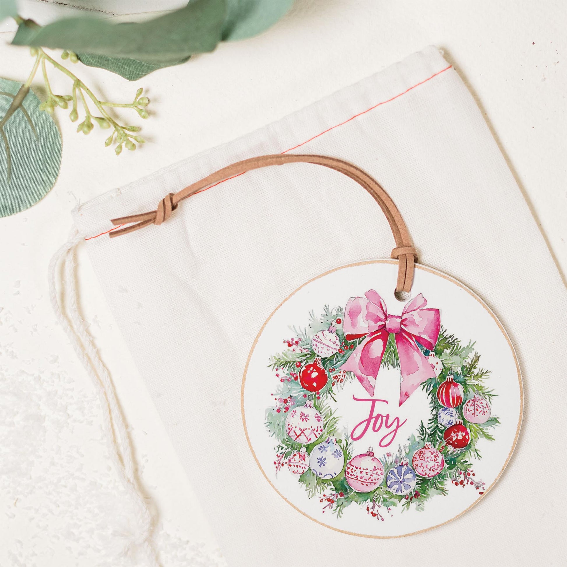 4" Round Ornament-Blush & Baubles - A Grand Millennial Christmas -1