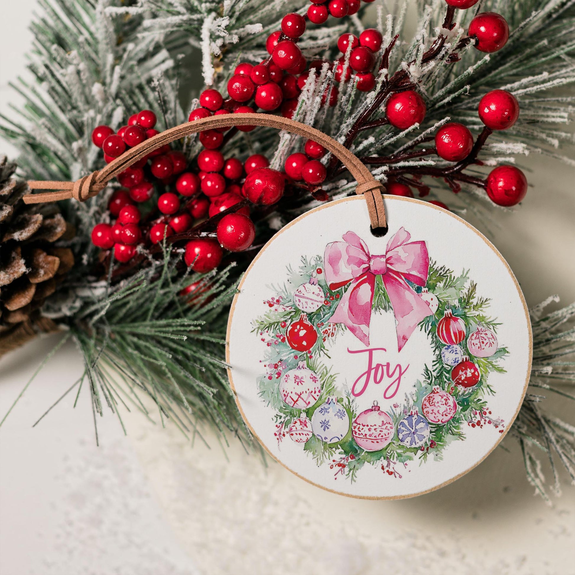 4" Round Ornament-Blush & Baubles - A Grand Millennial Christmas -4