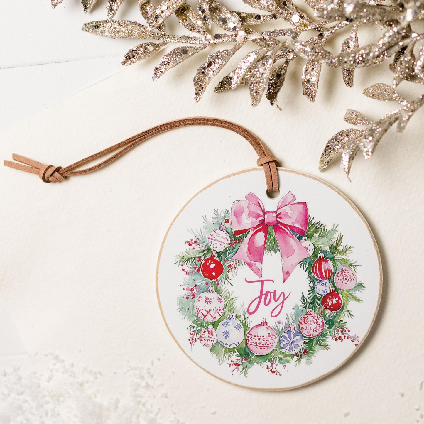 4" Round Ornament-Blush & Baubles - A Grand Millennial Christmas -5