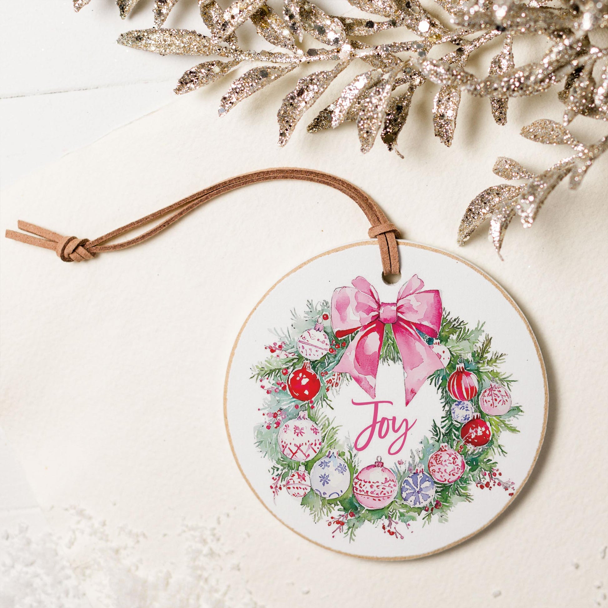 4" Round Ornament-Blush & Baubles - A Grand Millennial Christmas -5