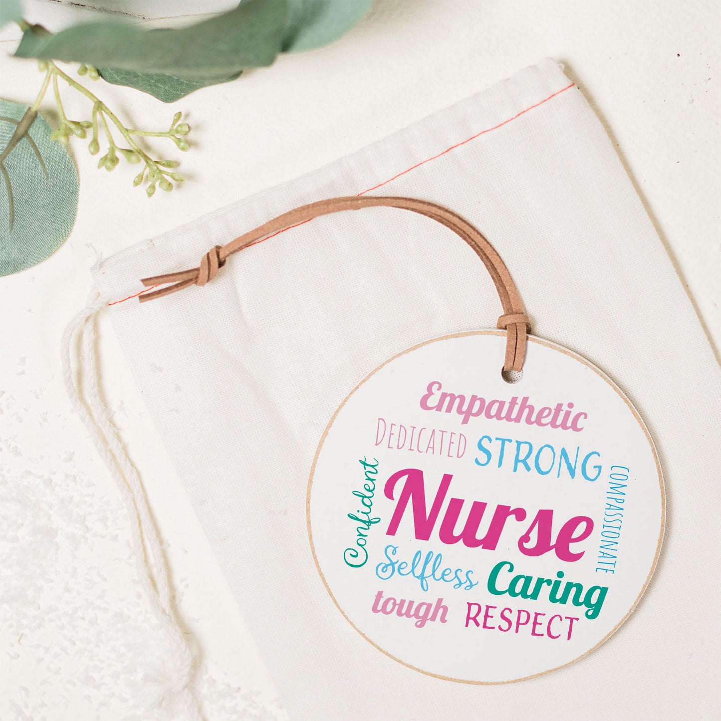 4" Round Ornament-Nursing Words