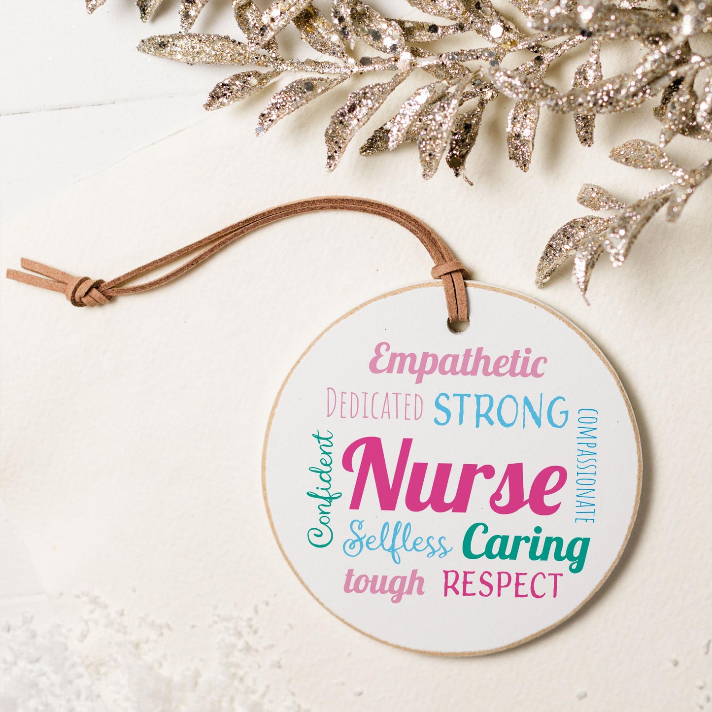 4" Round Ornament-Nursing Words