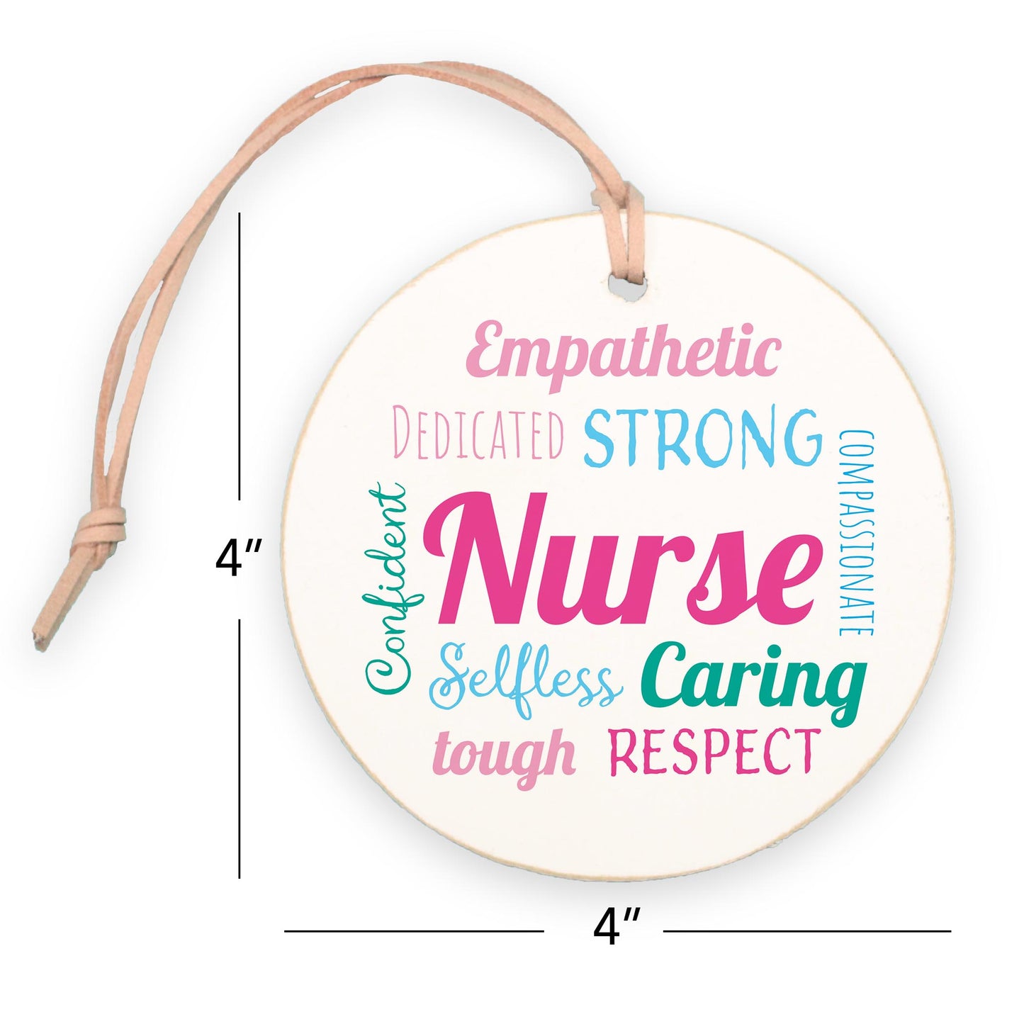 4" Round Ornament-Nursing Words