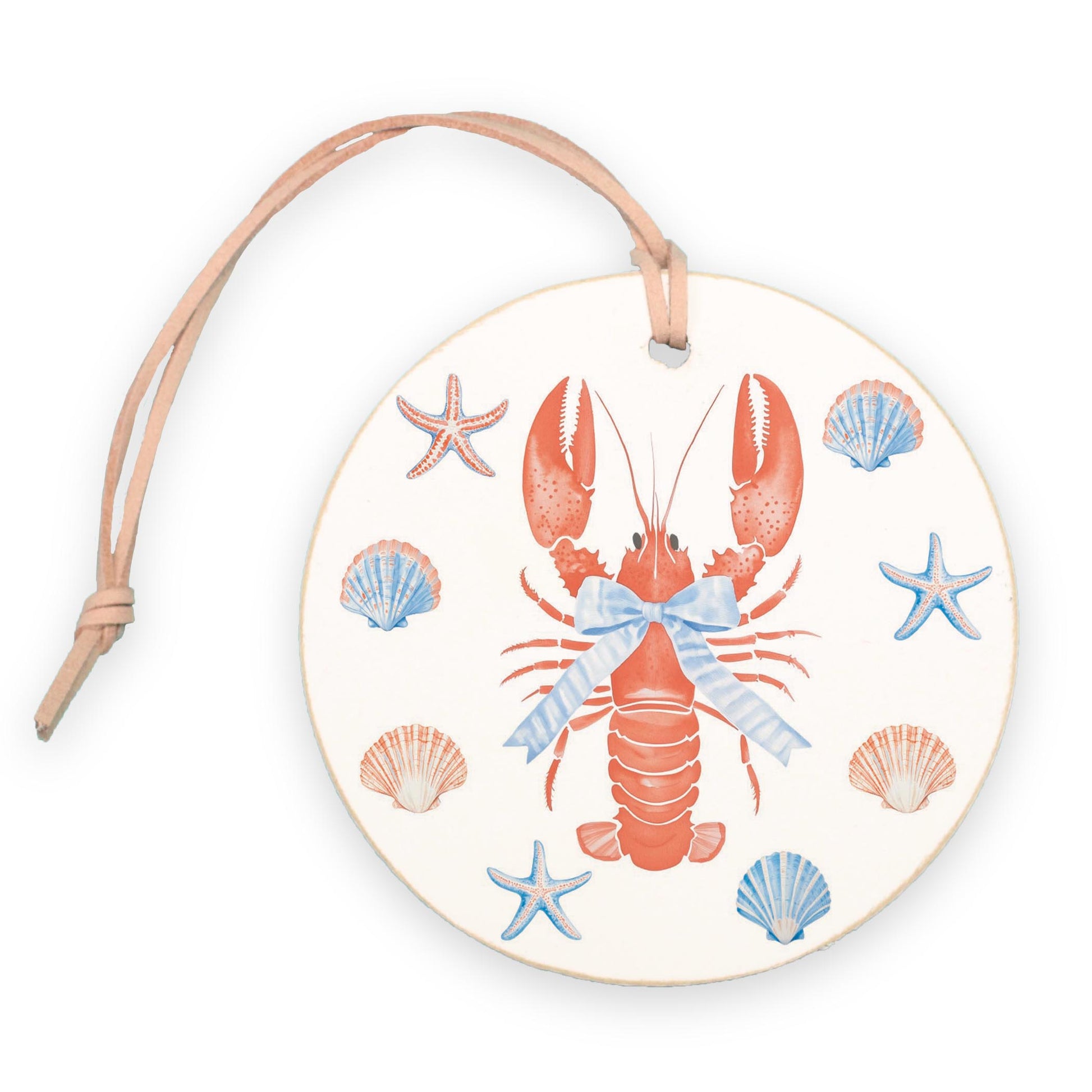 4" Round Ornament-New England Tides Lobster -0