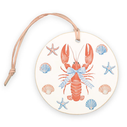 4" Round Ornament-New England Tides Lobster -0
