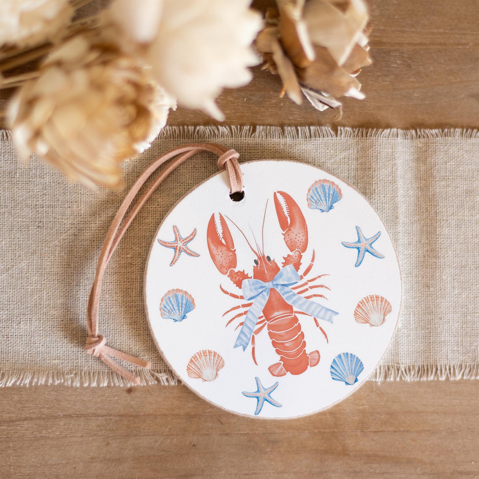 4" Round Ornament-New England Tides Lobster -3