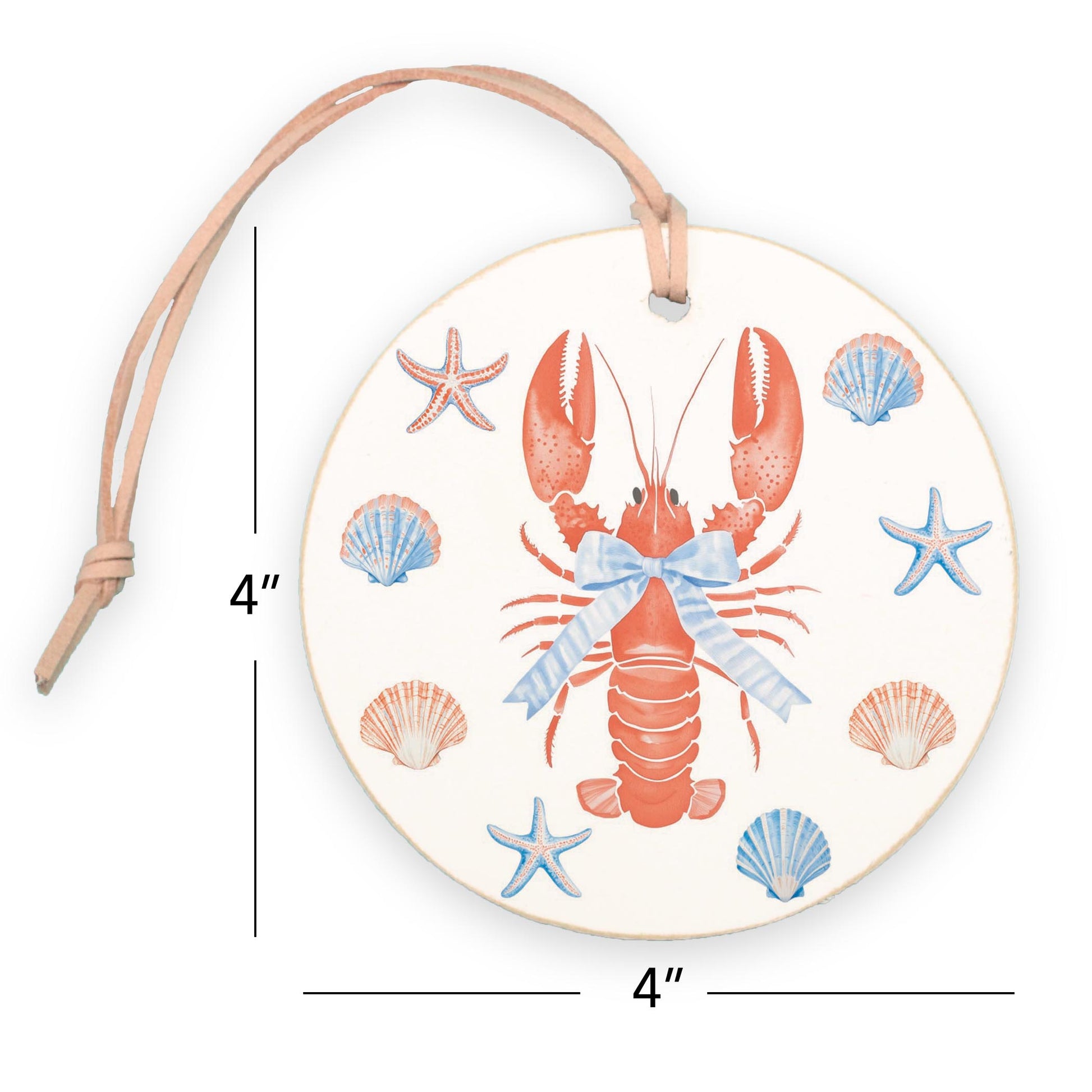 4" Round Ornament-New England Tides Lobster -7