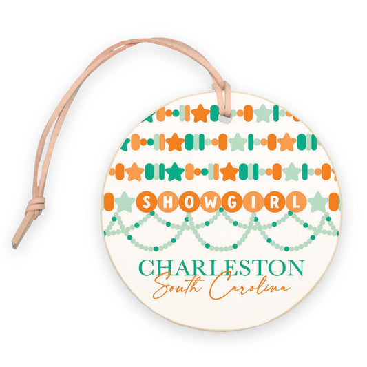 4" Round Ornament-Love+Local Showgirl -0