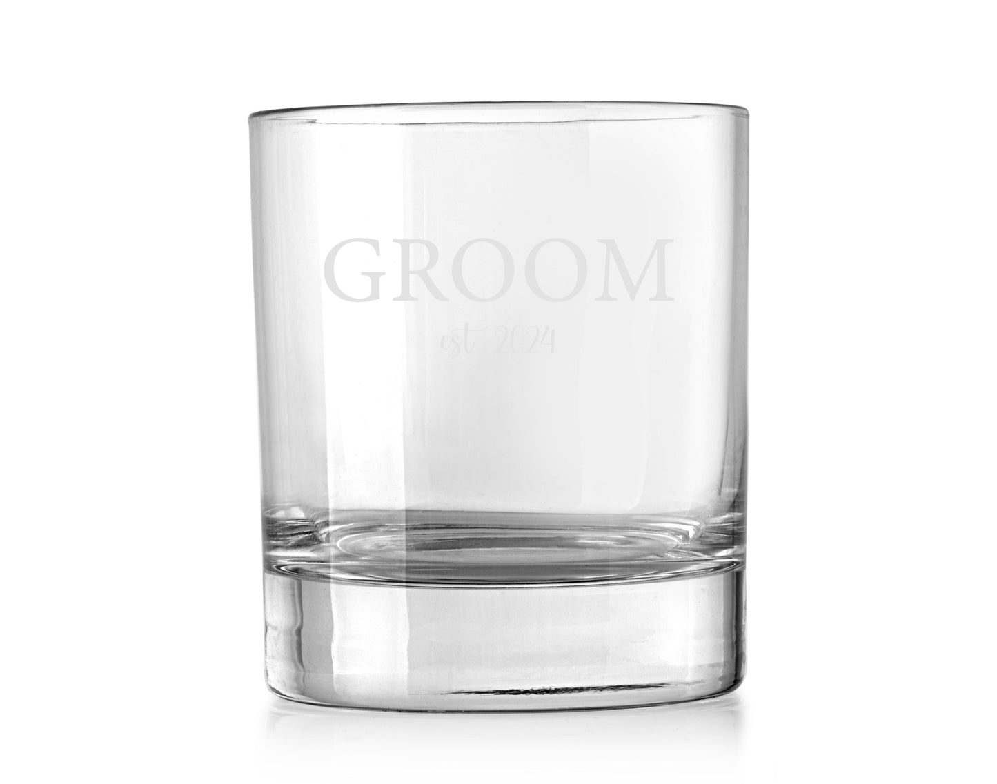 Wedding  11oz Rocks Glass | Groom EST