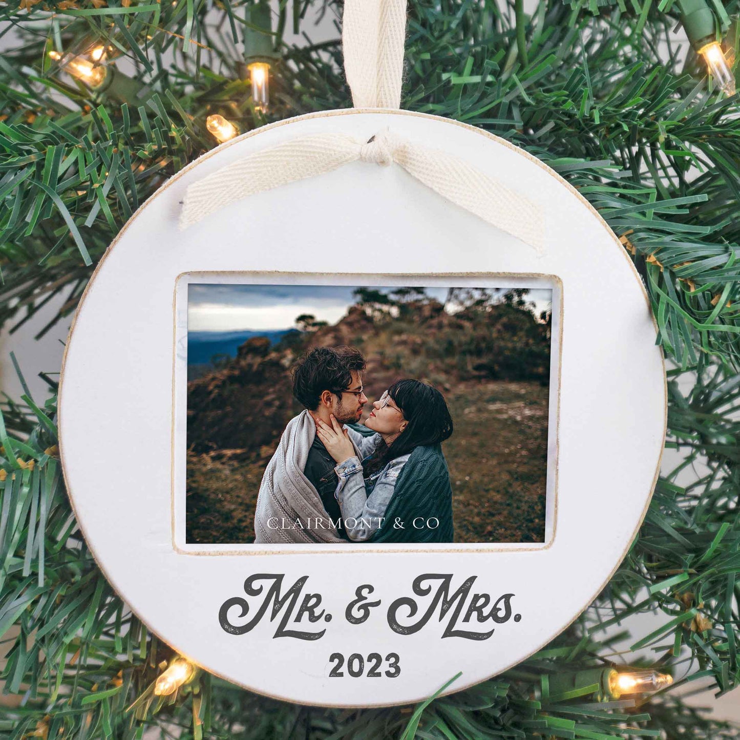 Mr. & Mrs. Framed Ornament
