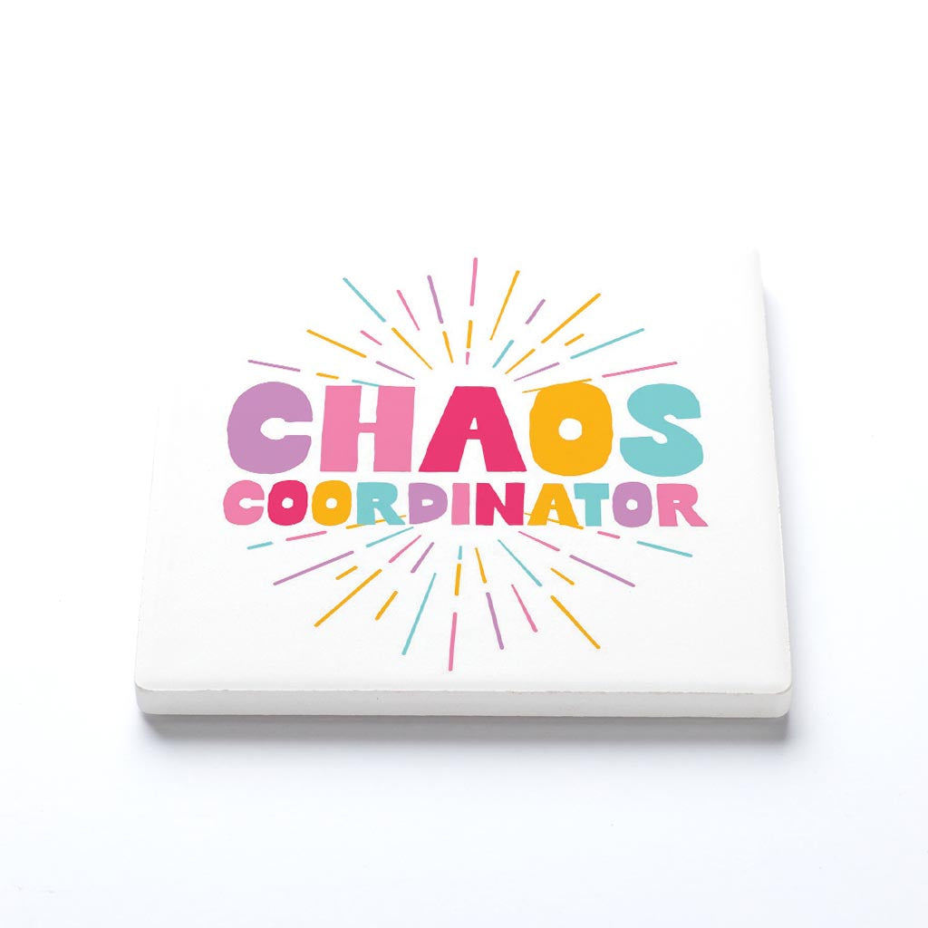 Ceramic Square Coaster-Chaos Coordinator -1